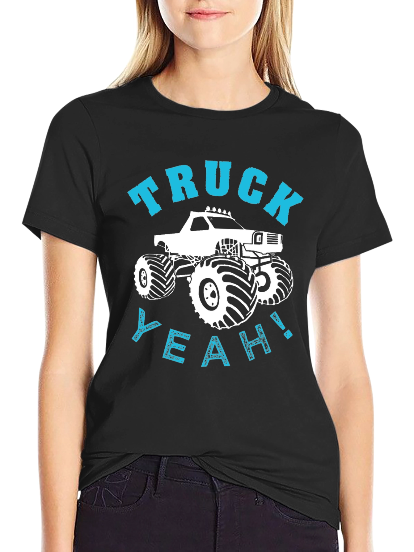 Truck Yeah! Graphic Tee - Black Cotton T-Shirt