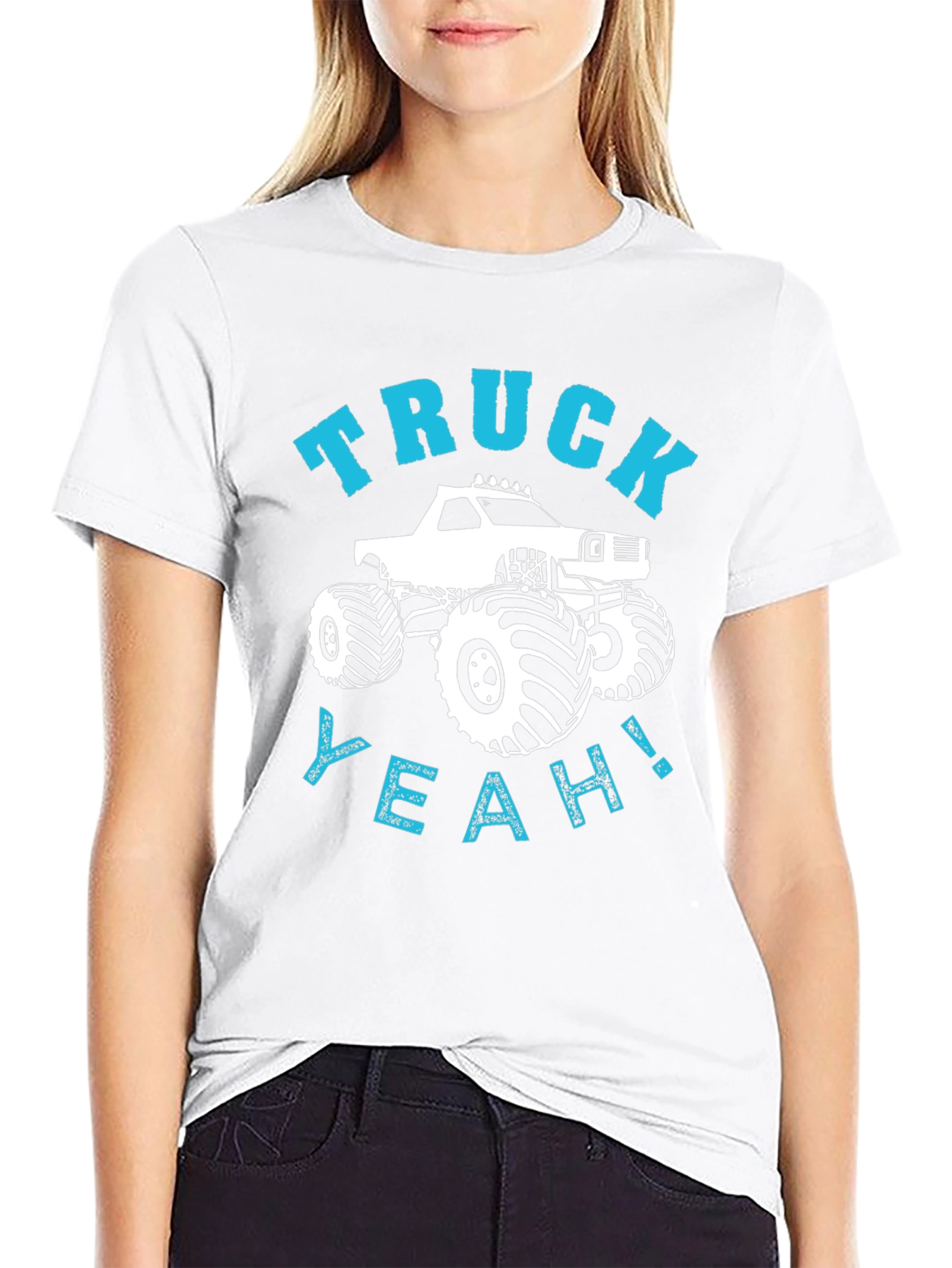 Truck Yeah! Graphic Tee - Black Cotton T-Shirt