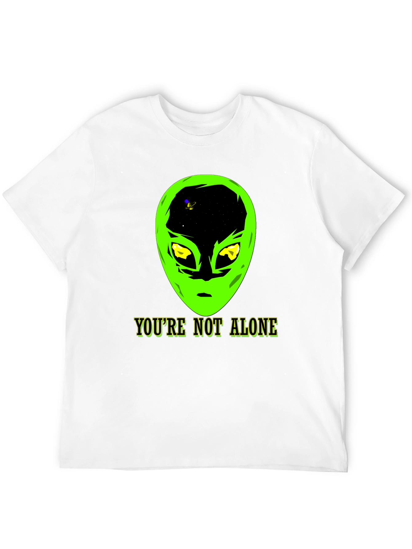 Alien Head T-Shirt - Youre Not Alone Graphic Tee