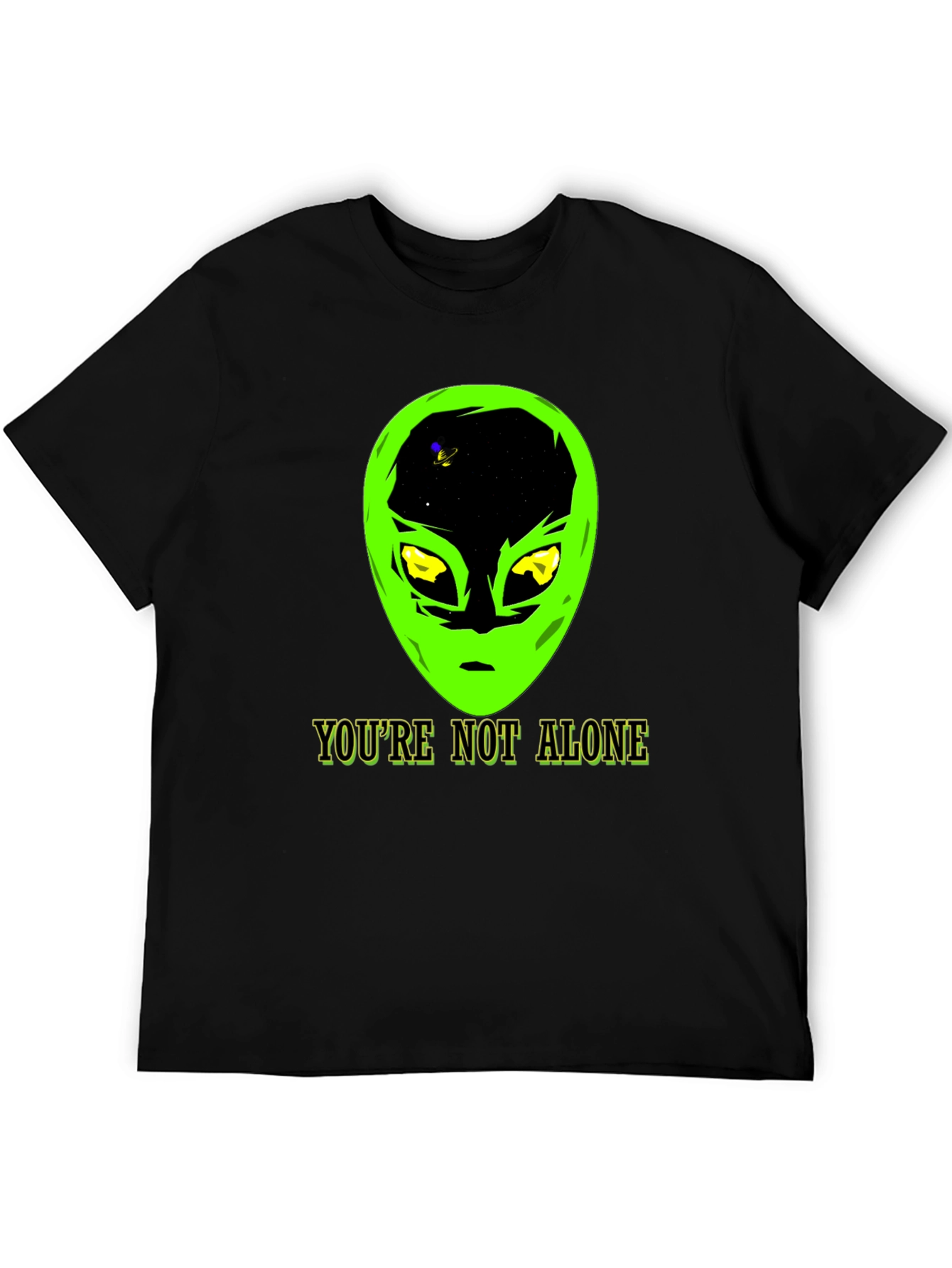Alien Head T-Shirt - Youre Not Alone Graphic Tee