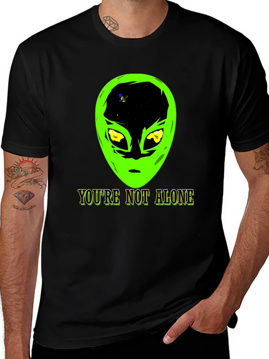 Alien Head T-Shirt - Youre Not Alone Graphic Tee