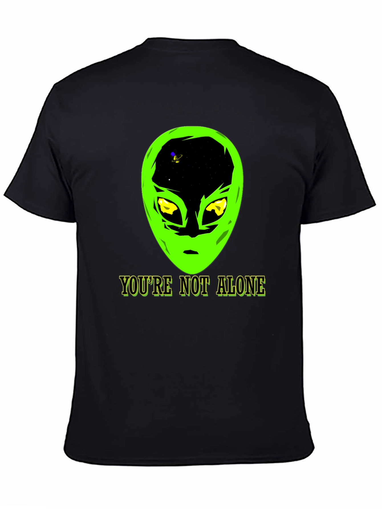 Alien Head T-Shirt - Youre Not Alone Graphic Tee