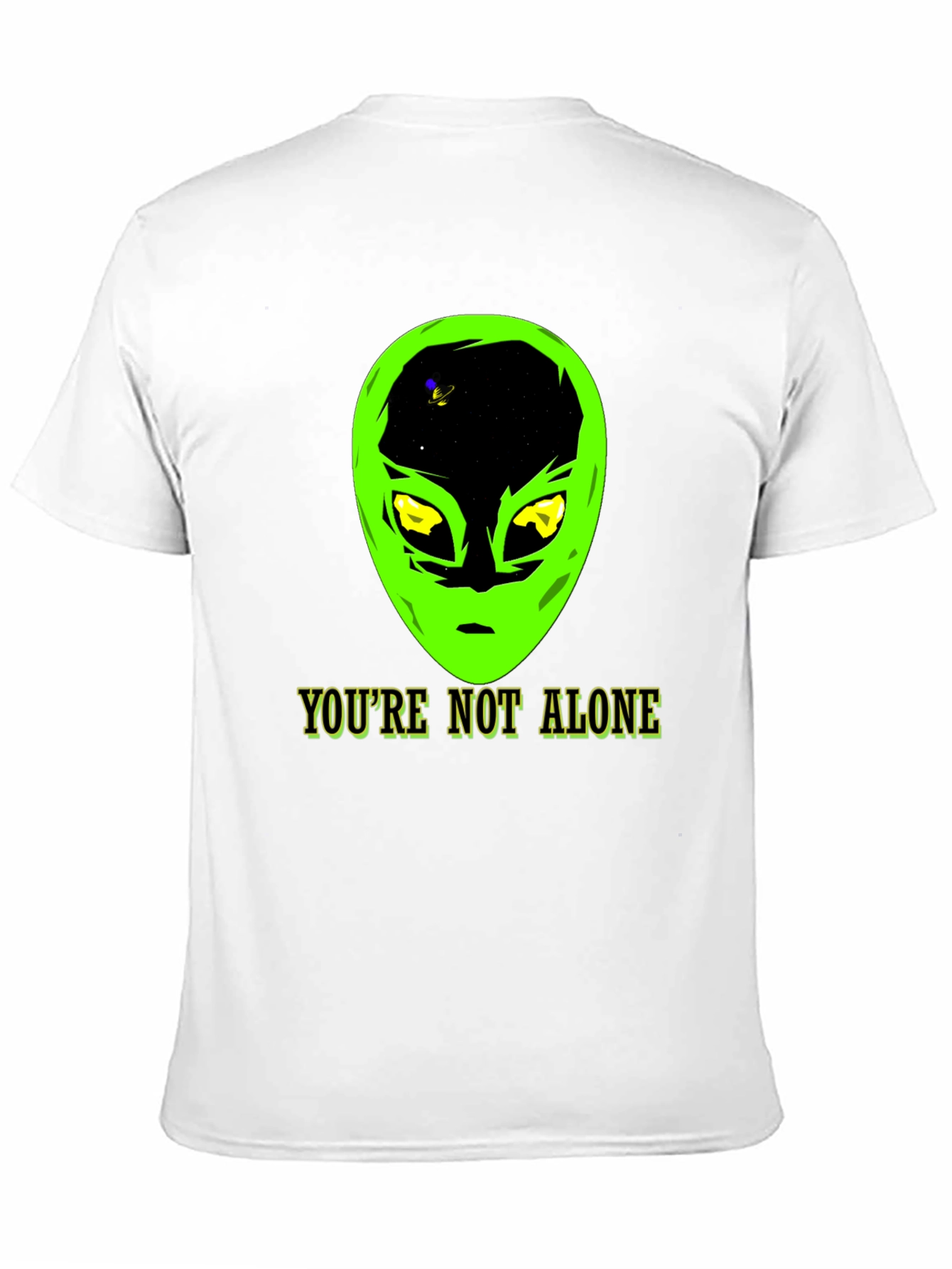 Alien Head T-Shirt - Youre Not Alone Graphic Tee
