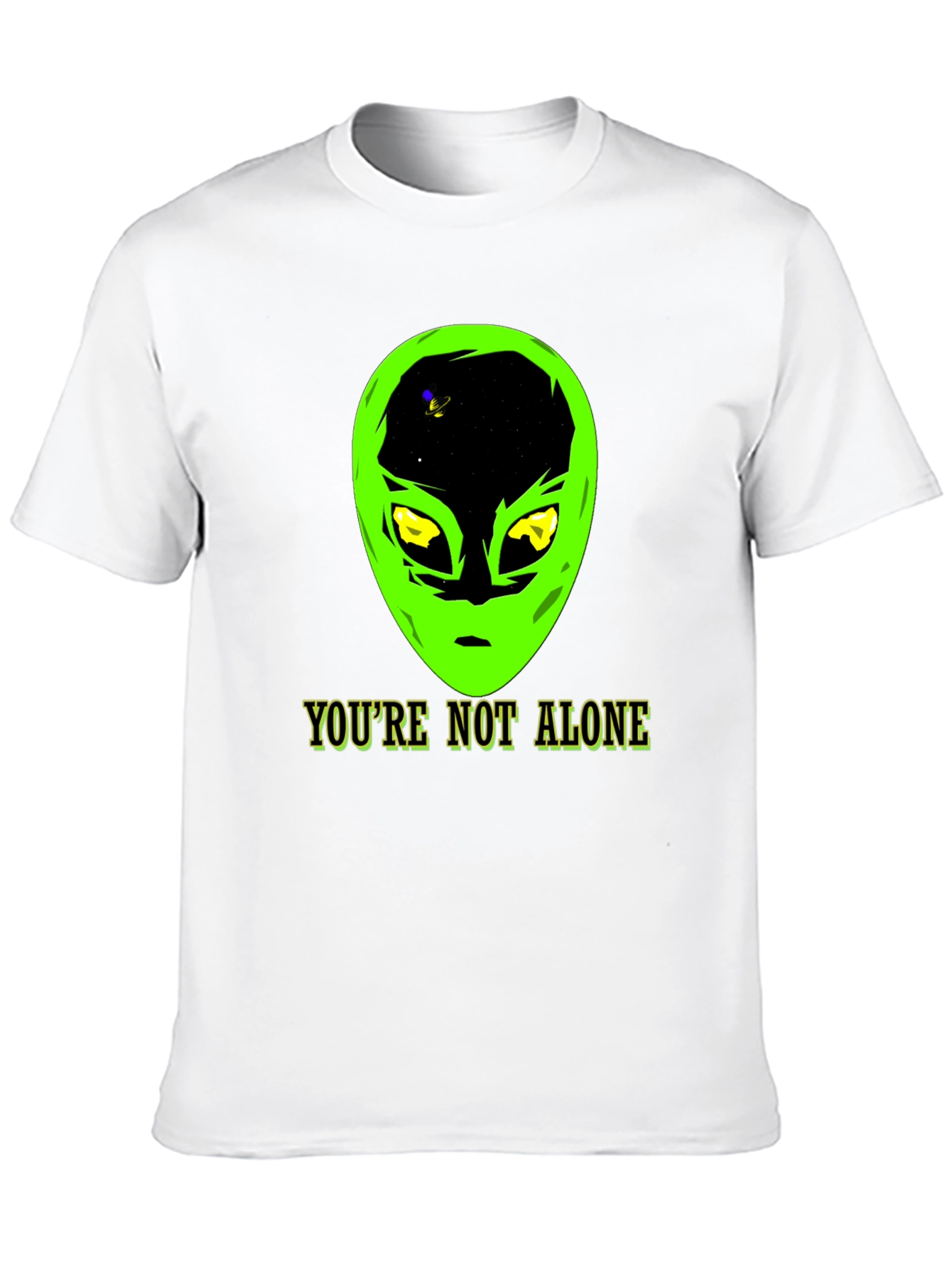 Alien Head T-Shirt - Youre Not Alone Graphic Tee