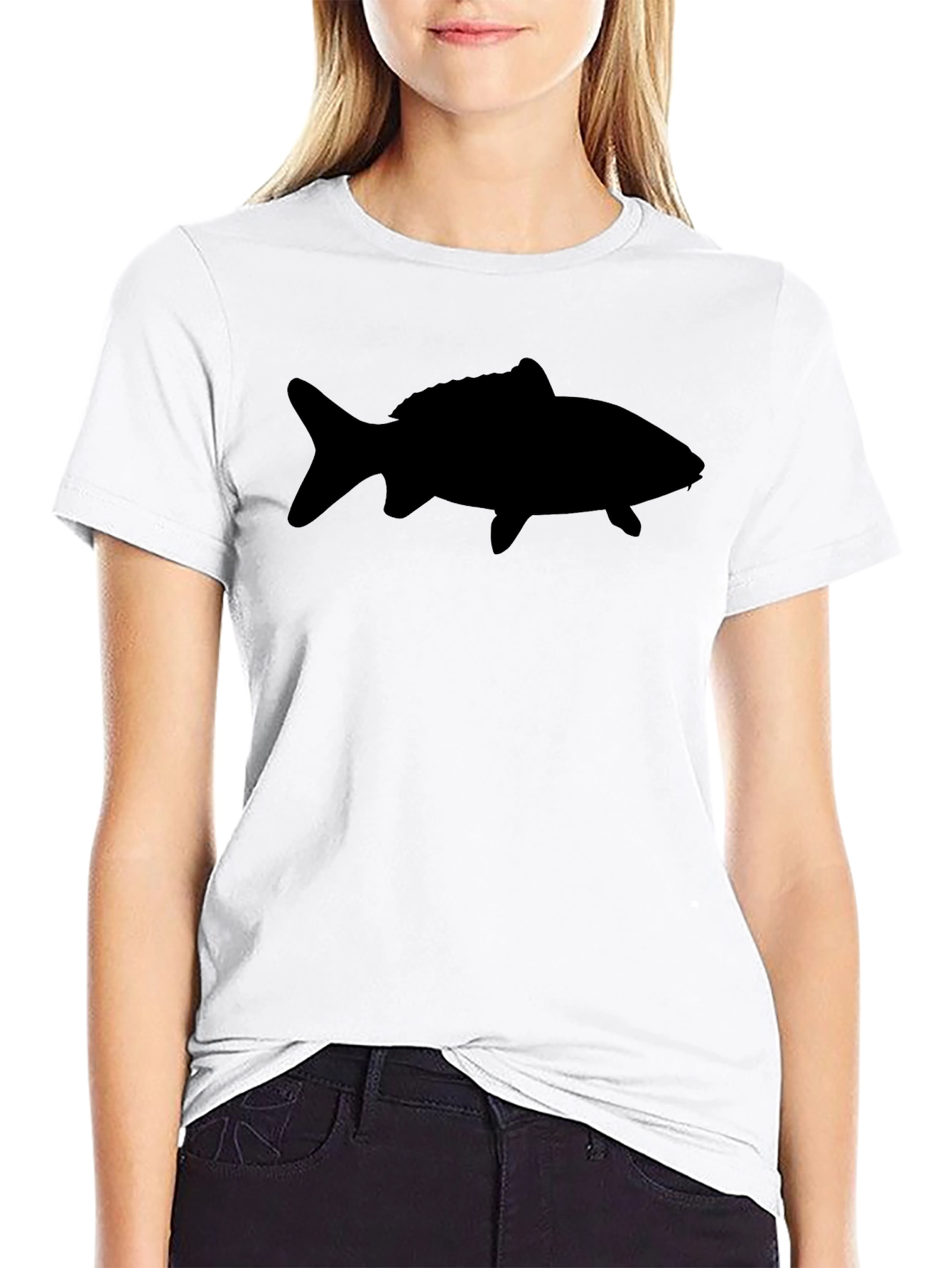 Black Fish Graphic Tee - Simple Style