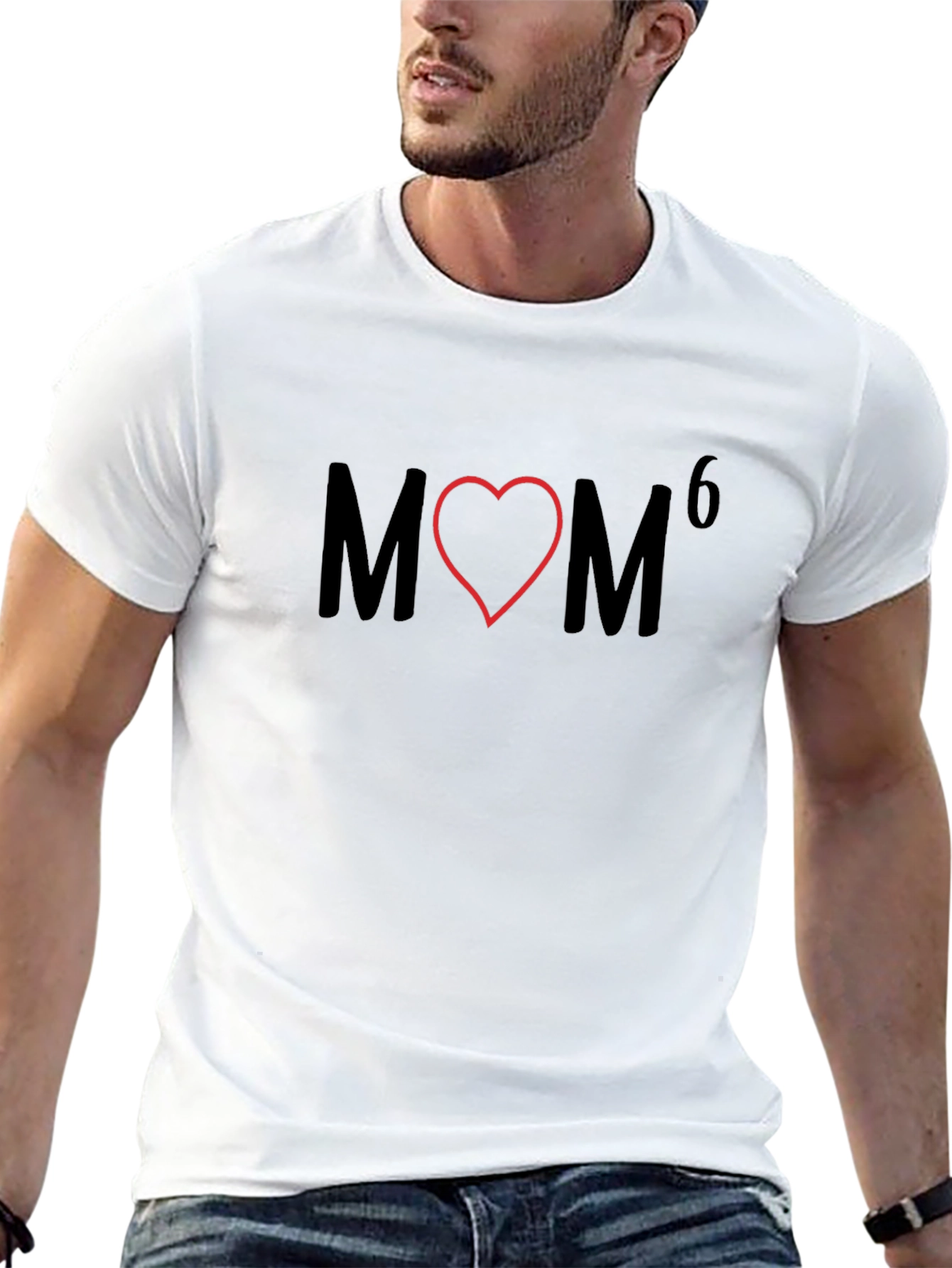 Funny MOM Heart Graphic Tee - Love Your Mom!