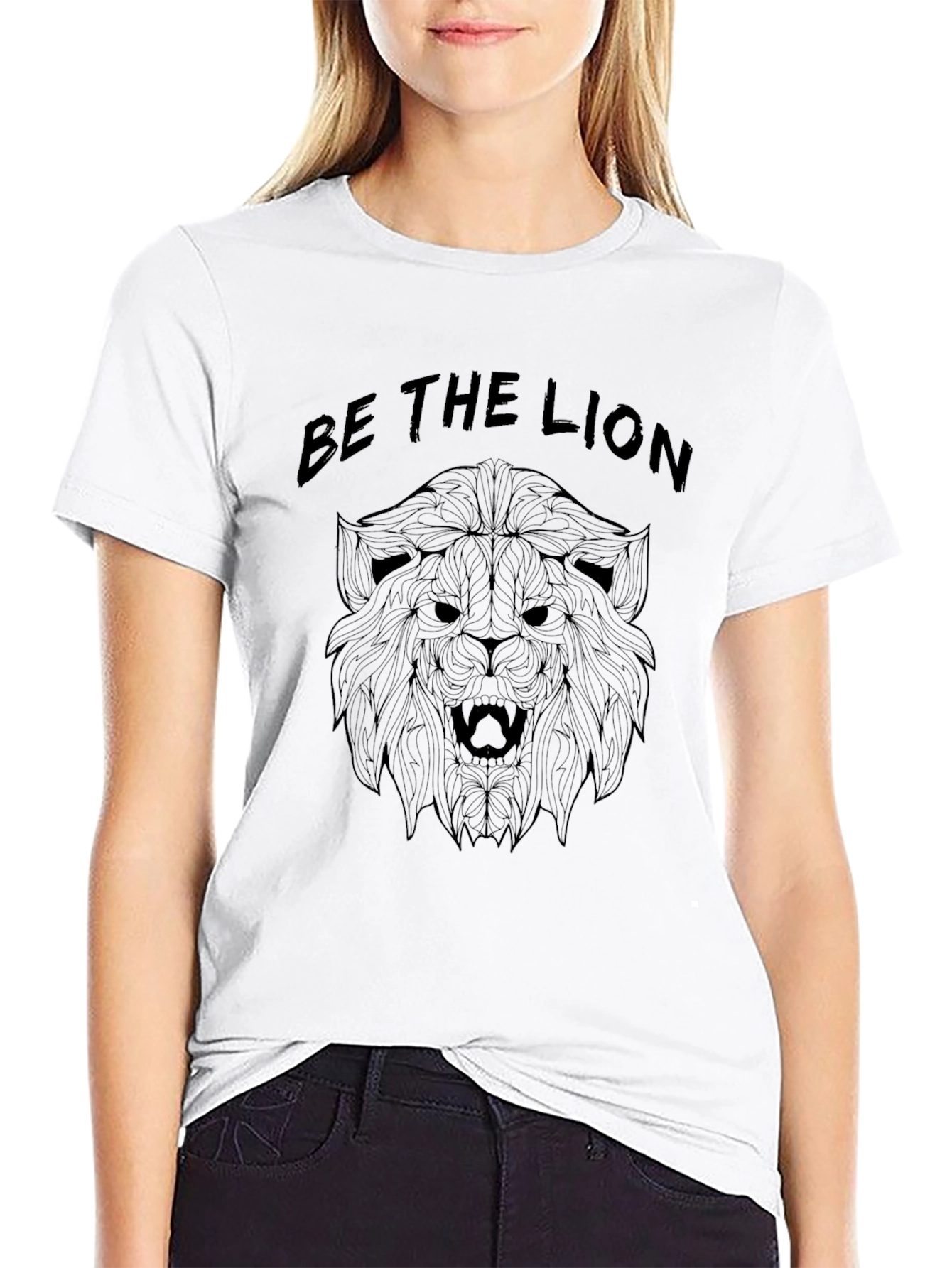 Be The Lion Graphic T-Shirt - Black