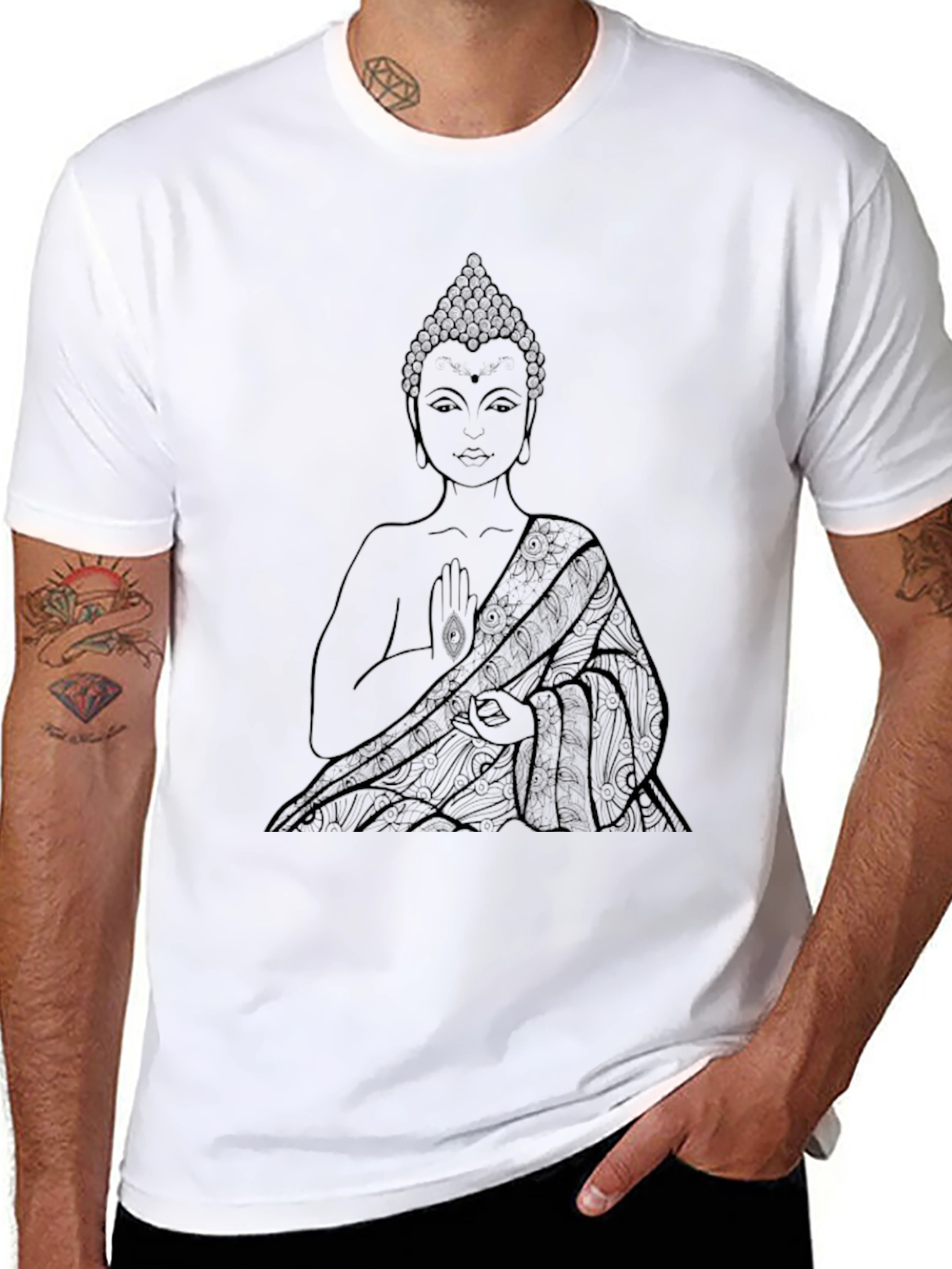 Buddha Graphic Tee - Black