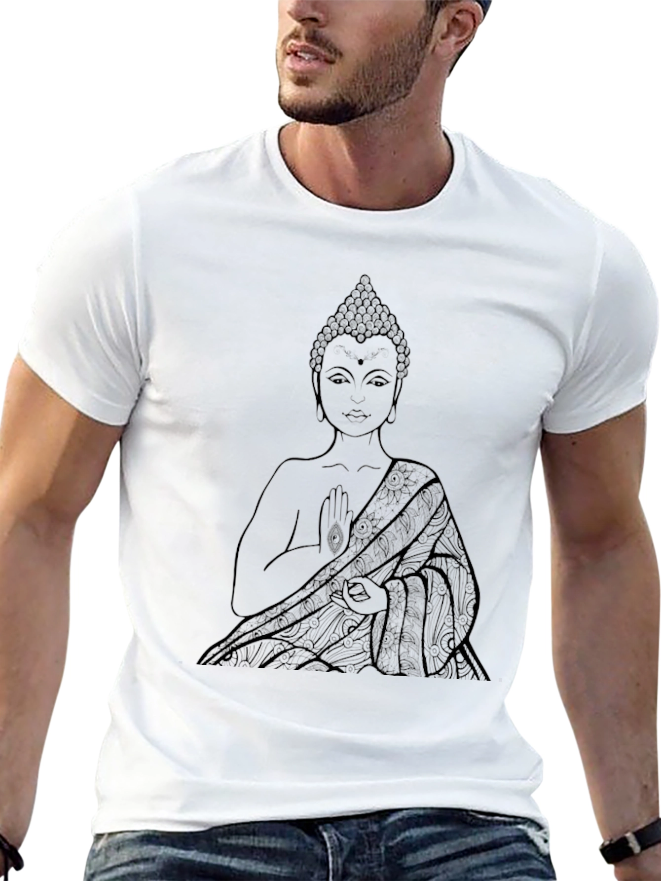 Buddha Graphic Tee - Black