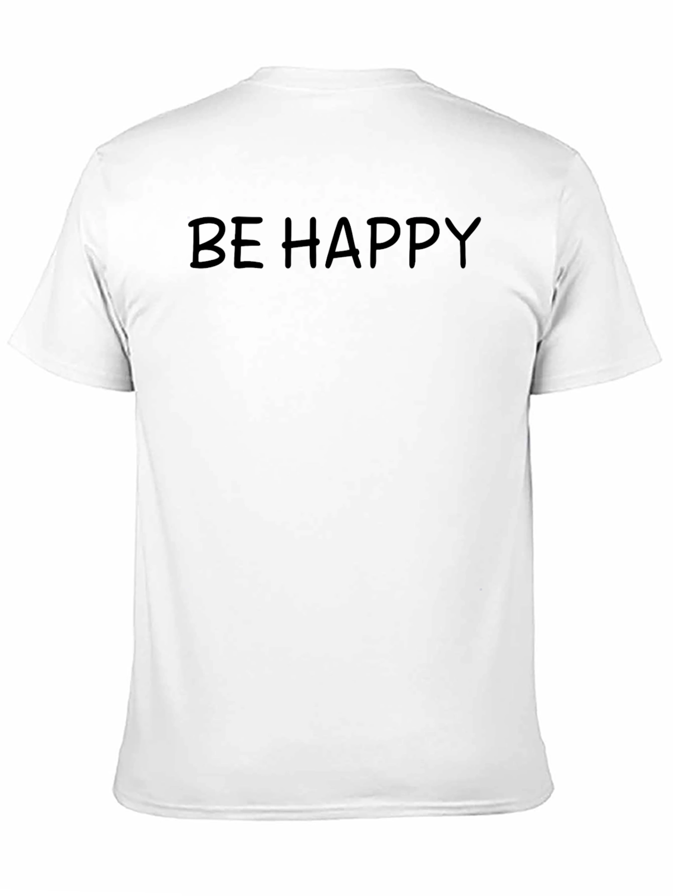 Be Happy Black Graphic Tee