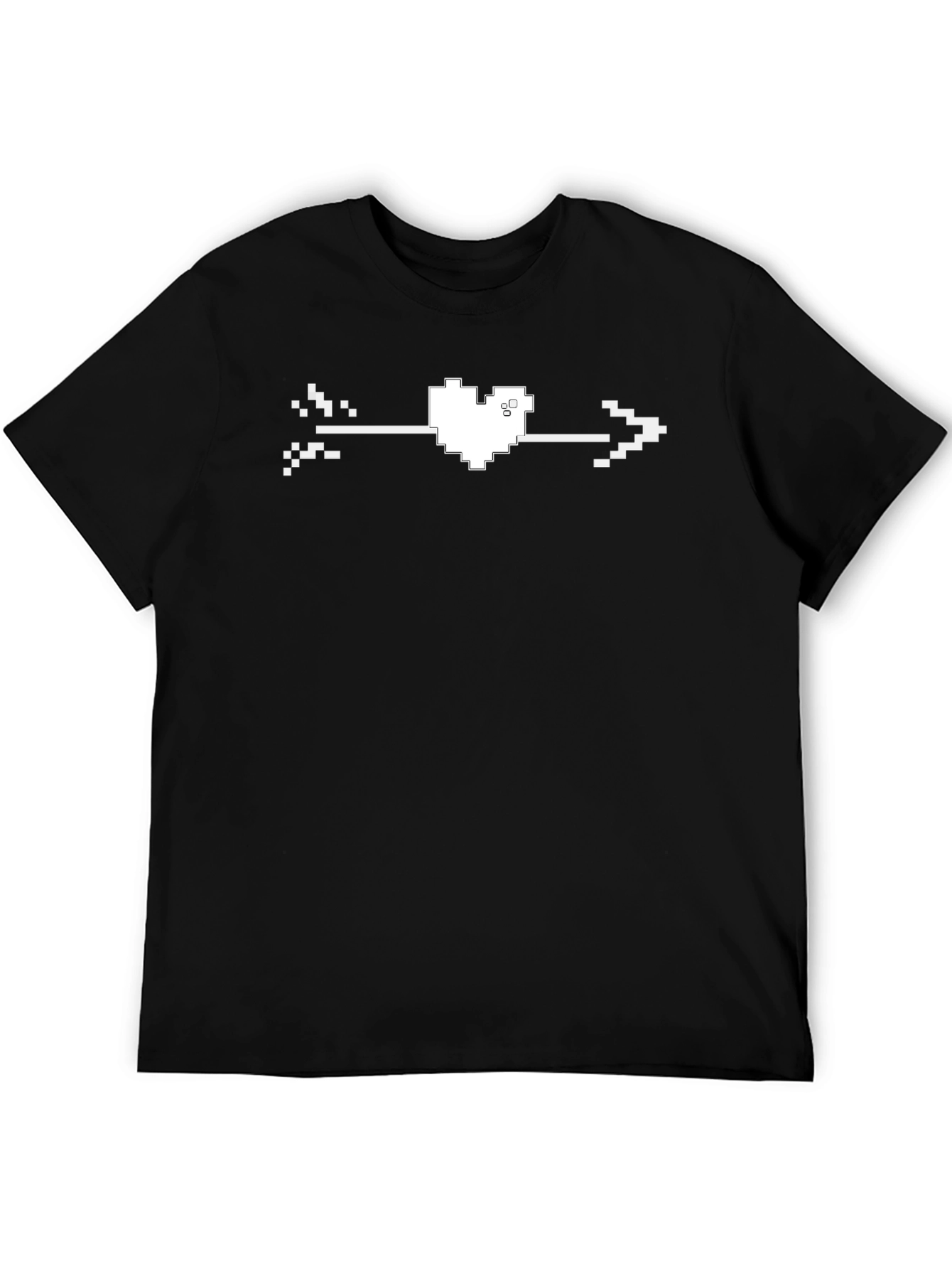 Pixel Heart Arrow Tee - Retro Gaming Style