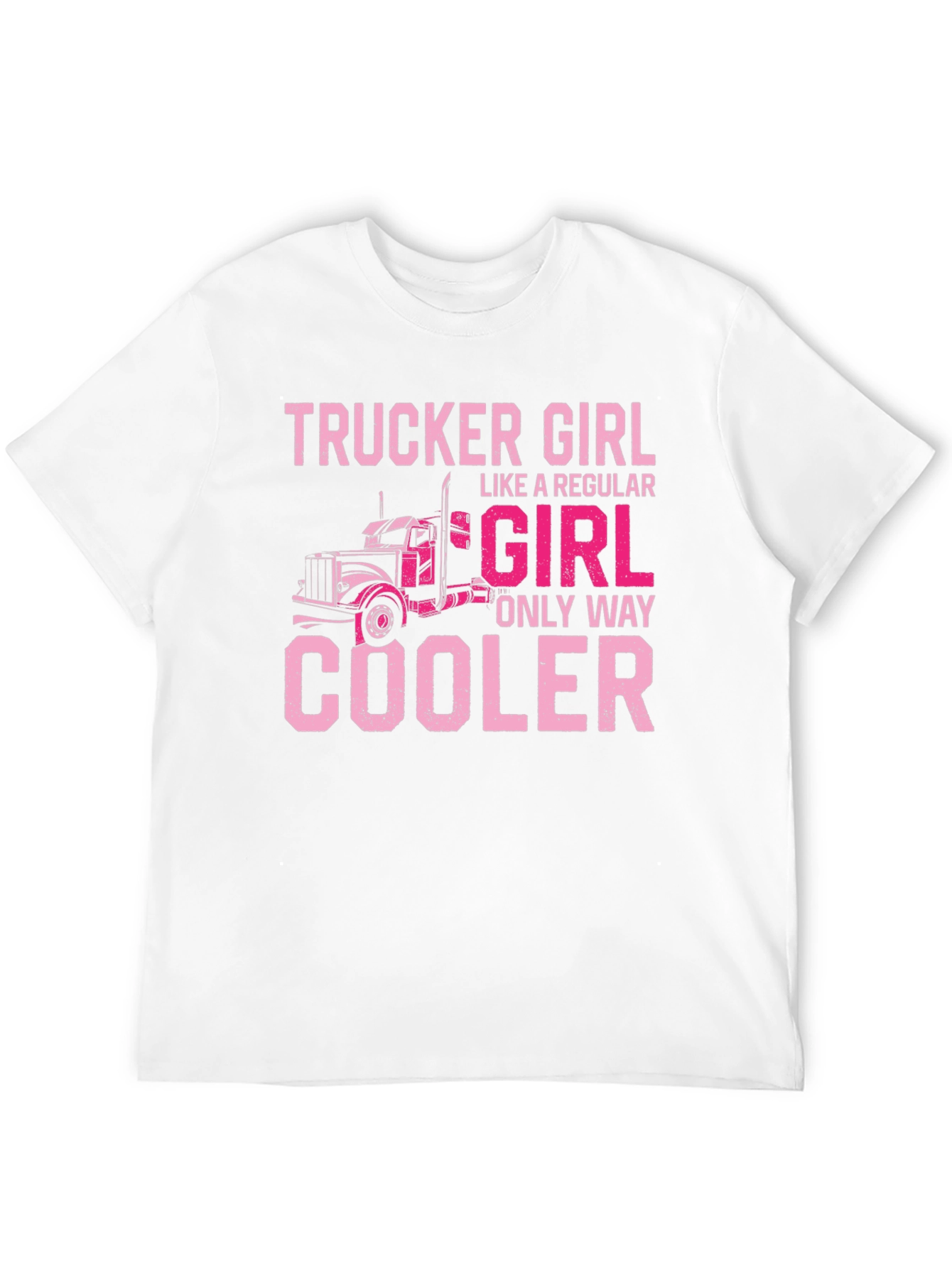 Trucker Girl Graphic Tee - Cool Womens T-Shirt