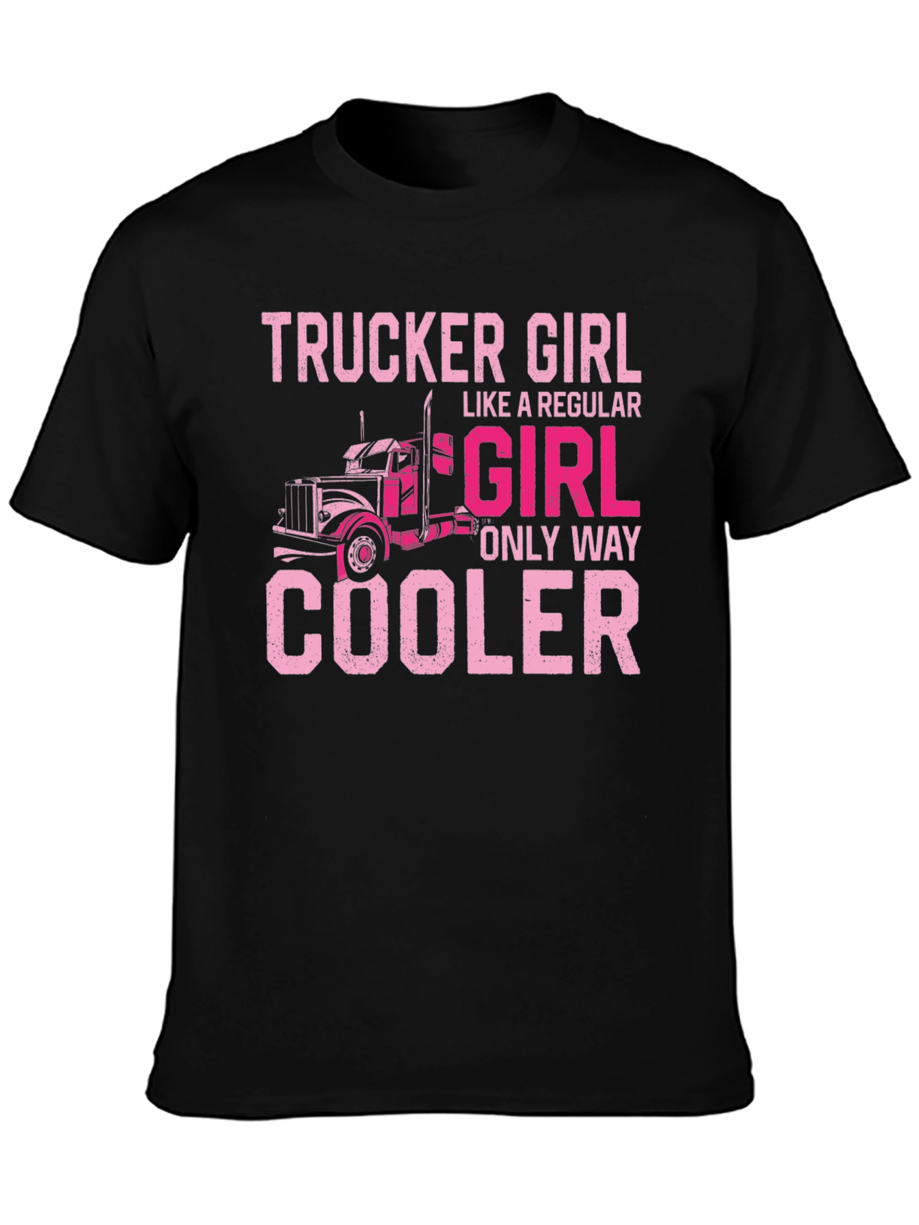 Trucker Girl Graphic Tee - Cool Womens T-Shirt