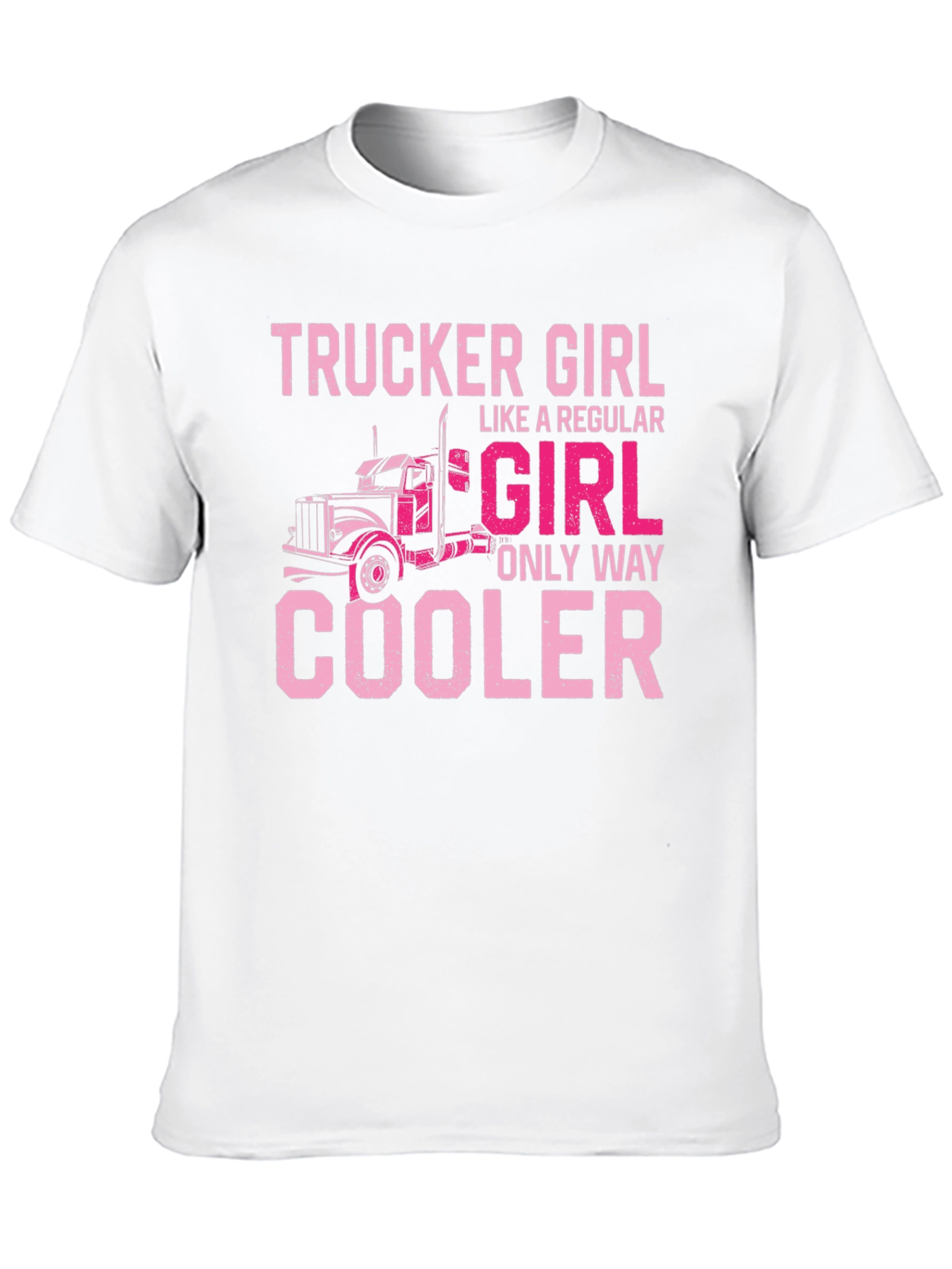 Trucker Girl Graphic Tee - Cool Womens T-Shirt