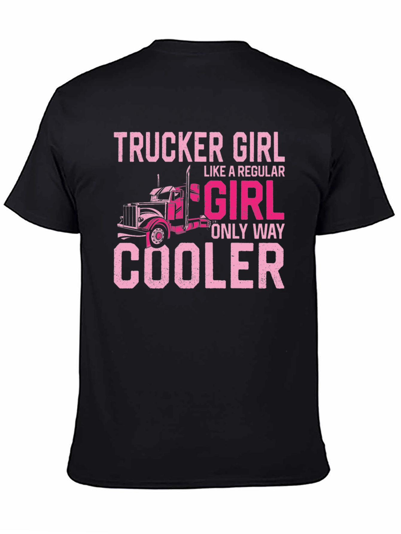 Trucker Girl Graphic Tee - Cool Womens T-Shirt