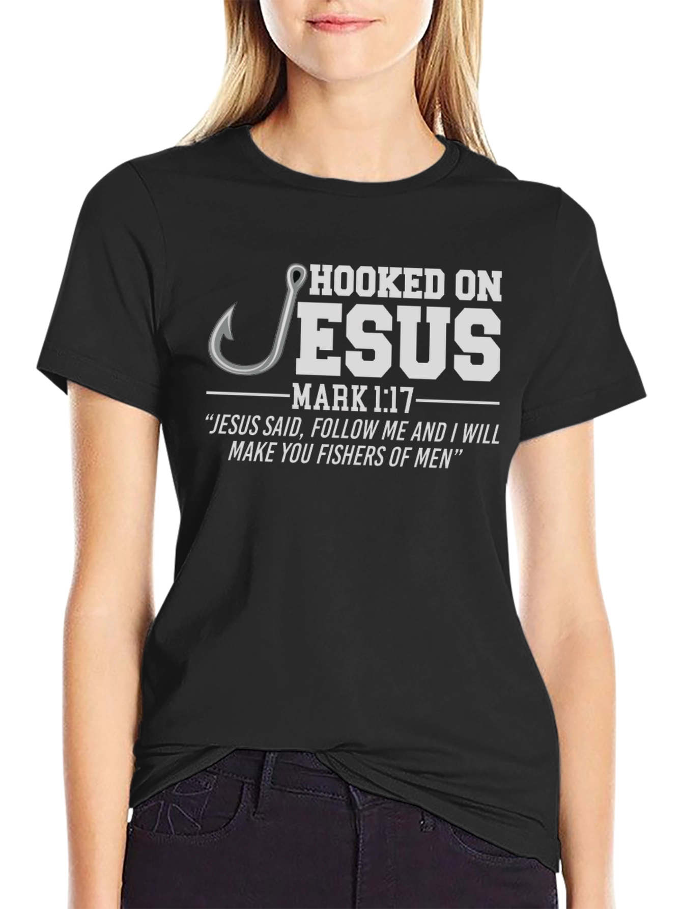 Hooked on Jesus T-Shirt - Christian Apparel