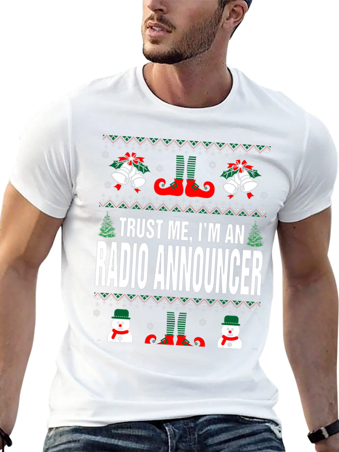 Trust Me Im A Radio Announcer Ugly Christmas T-Shirt