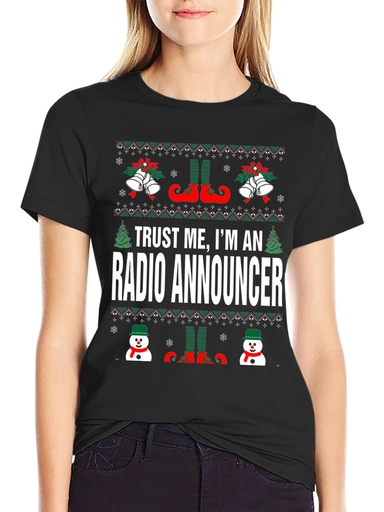 Trust Me Im A Radio Announcer Ugly Christmas T-Shirt
