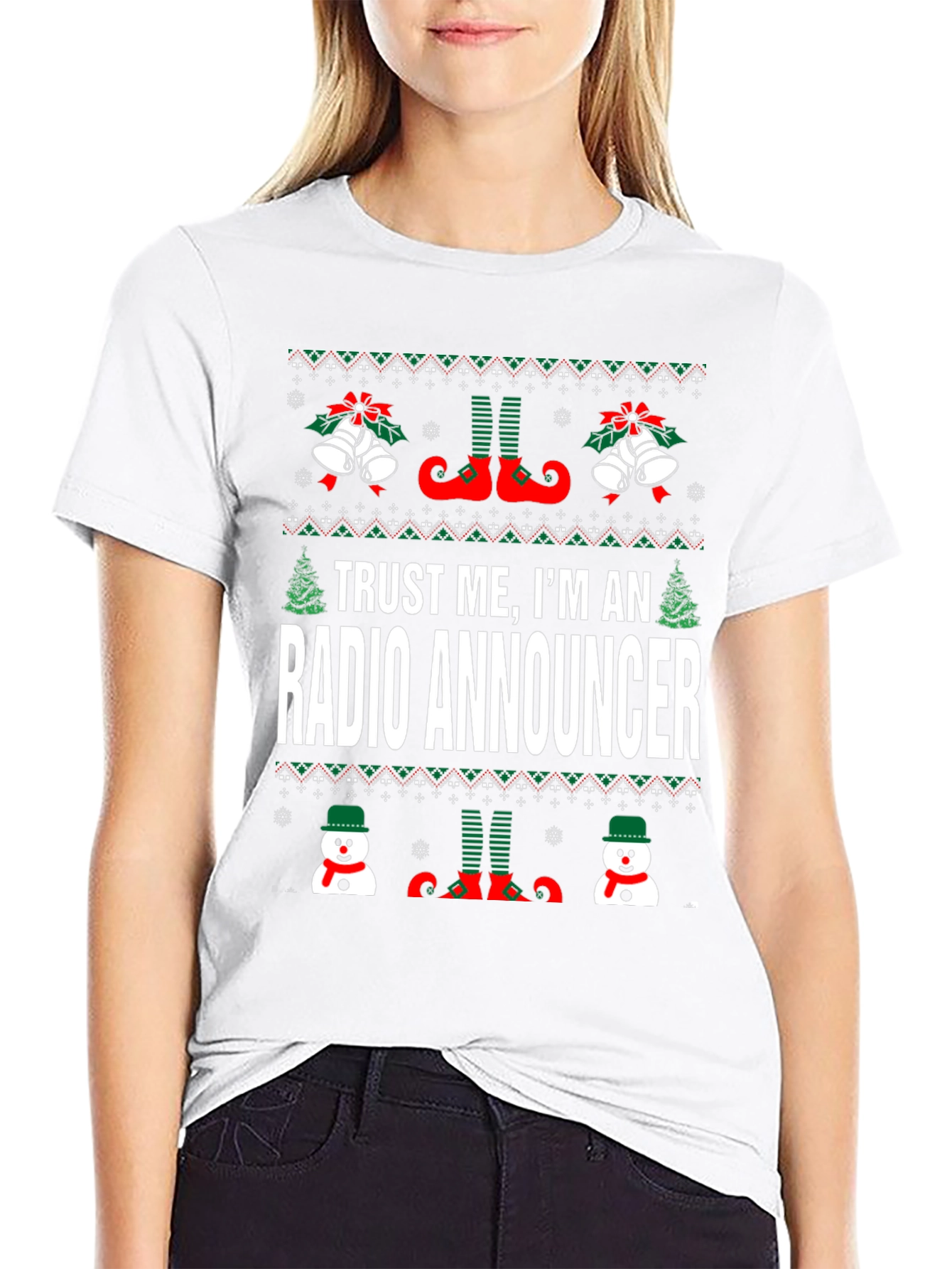 Trust Me Im A Radio Announcer Ugly Christmas T-Shirt