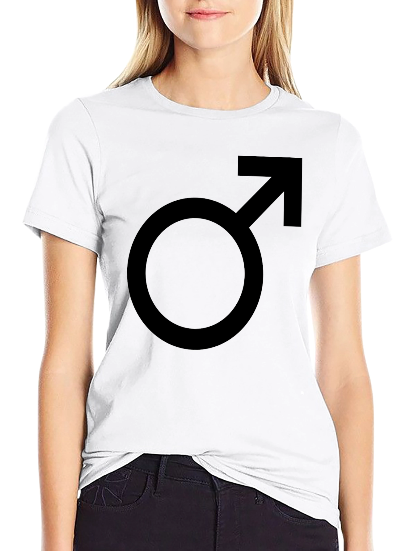 Classic Black T-Shirt with Male Symbol