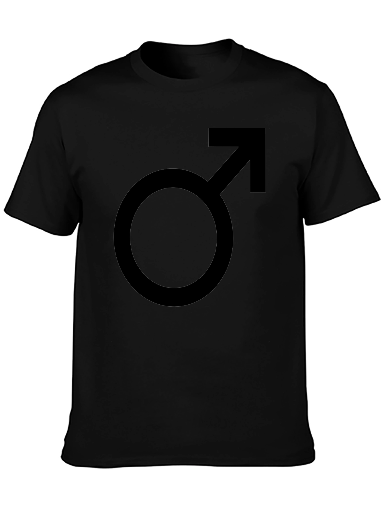 Classic Black T-Shirt with Male Symbol