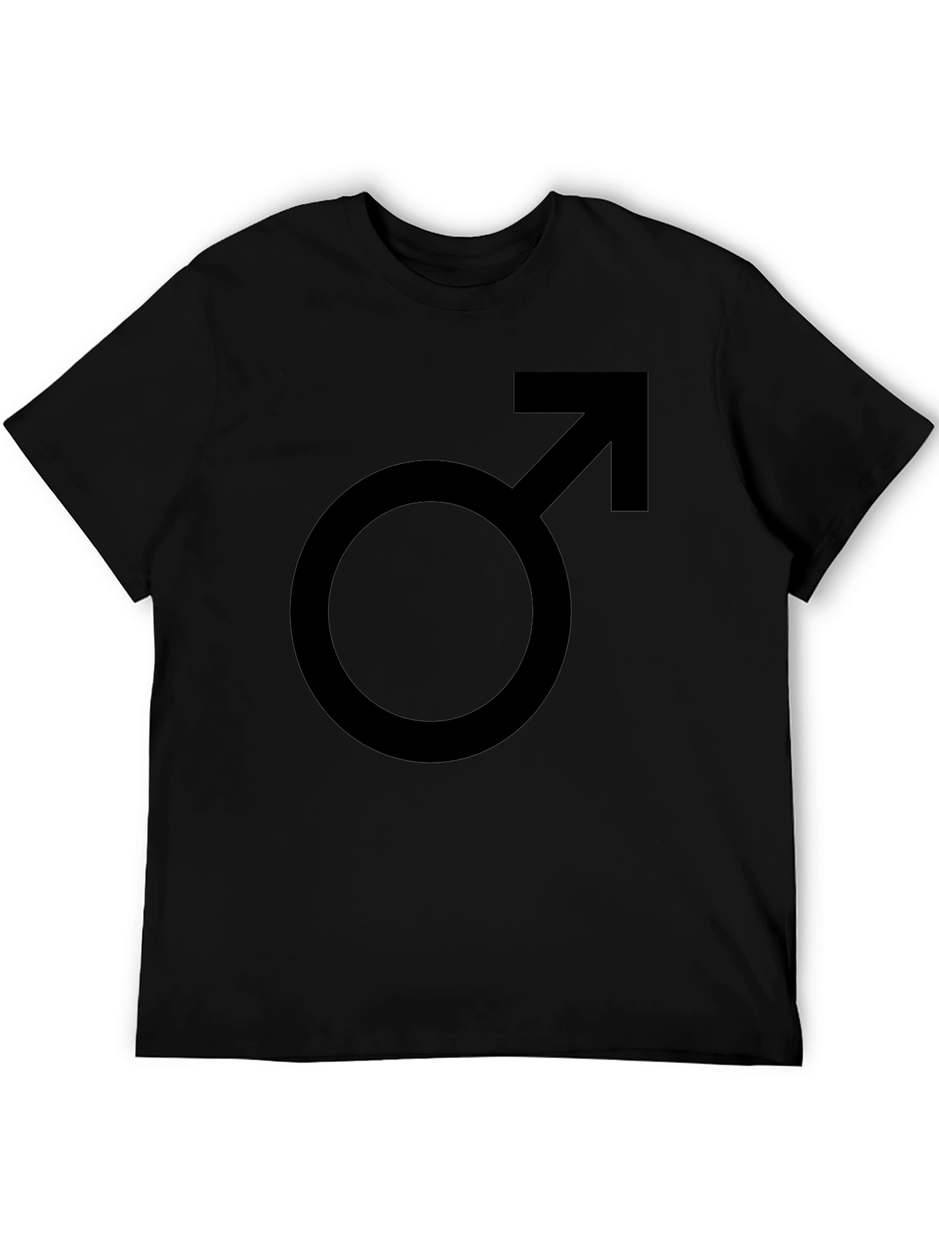 Classic Black T-Shirt with Male Symbol