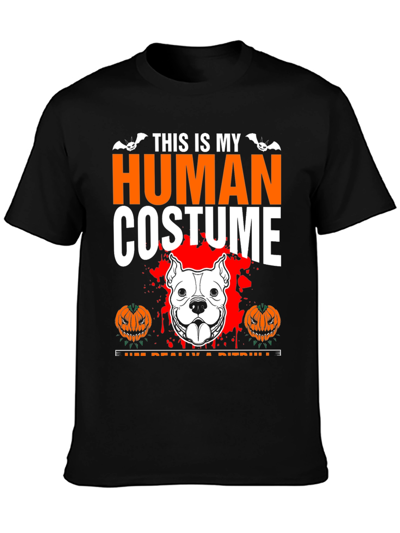 Human Costume Pitbull Halloween T-Shirt