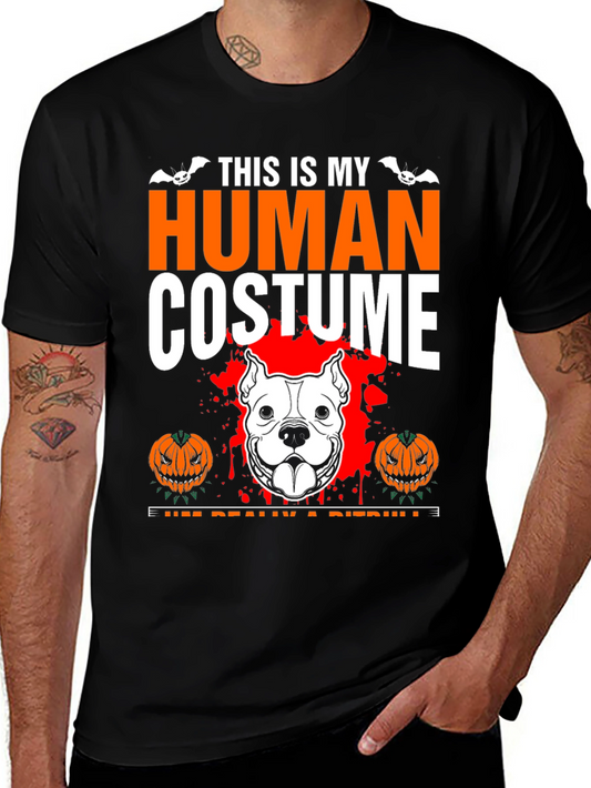 Human Costume Pitbull Halloween T-Shirt