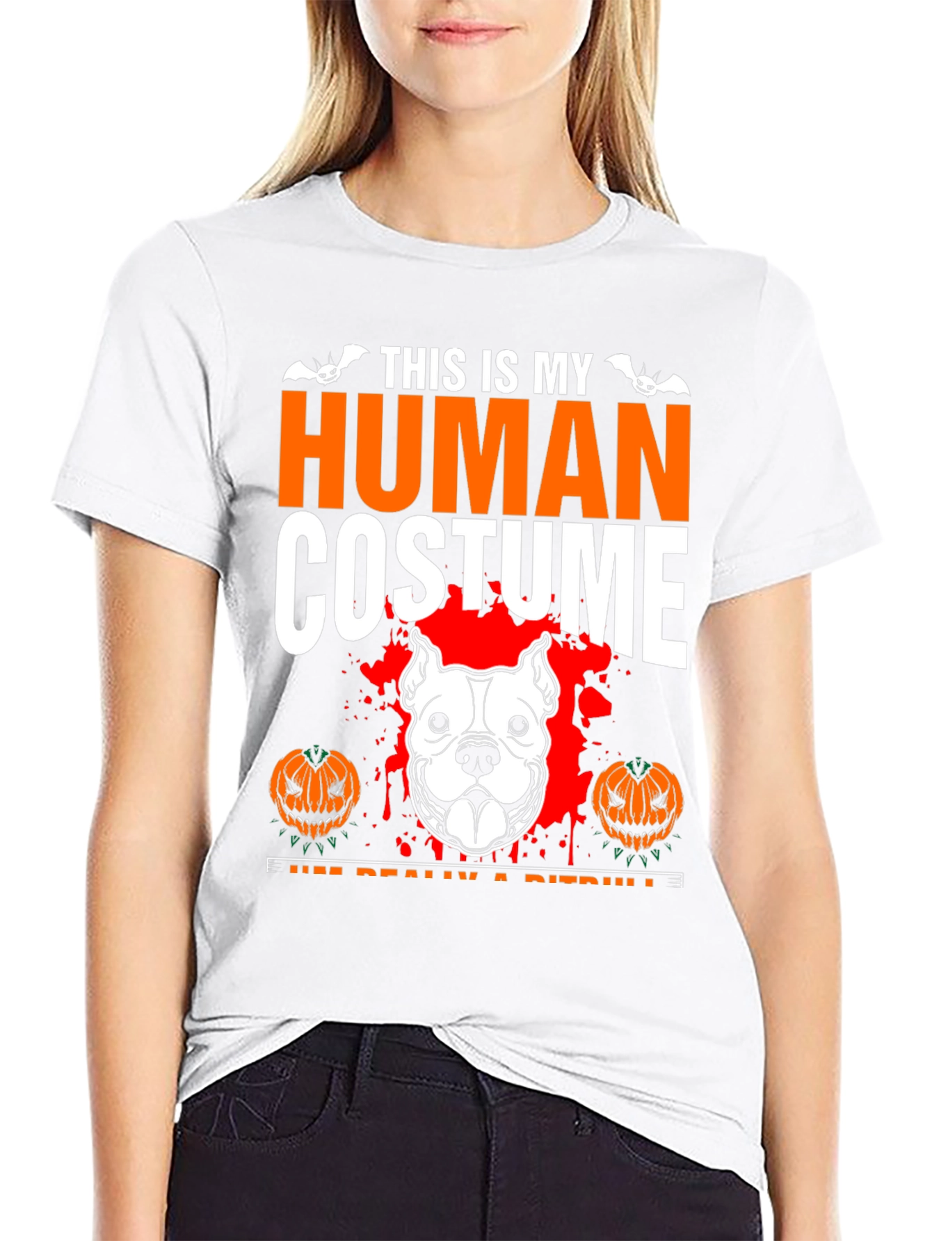 Human Costume Pitbull Halloween T-Shirt