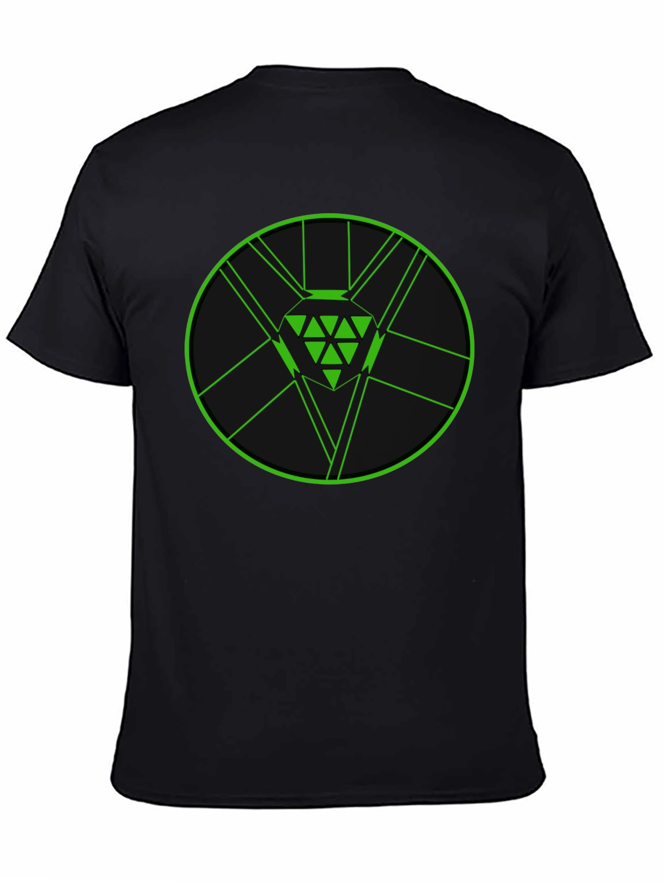 Geometric Green Diamond Graphic Tee