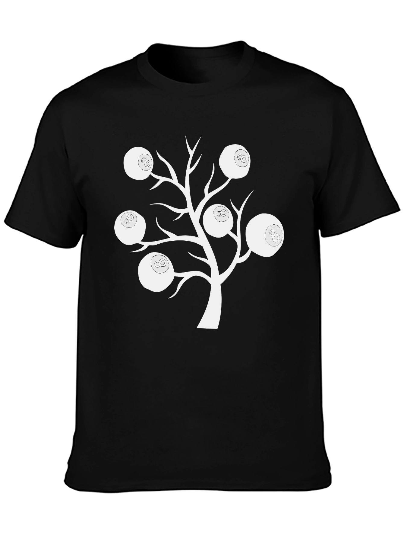 Unique Billiard Ball Tree Graphic T-Shirt
