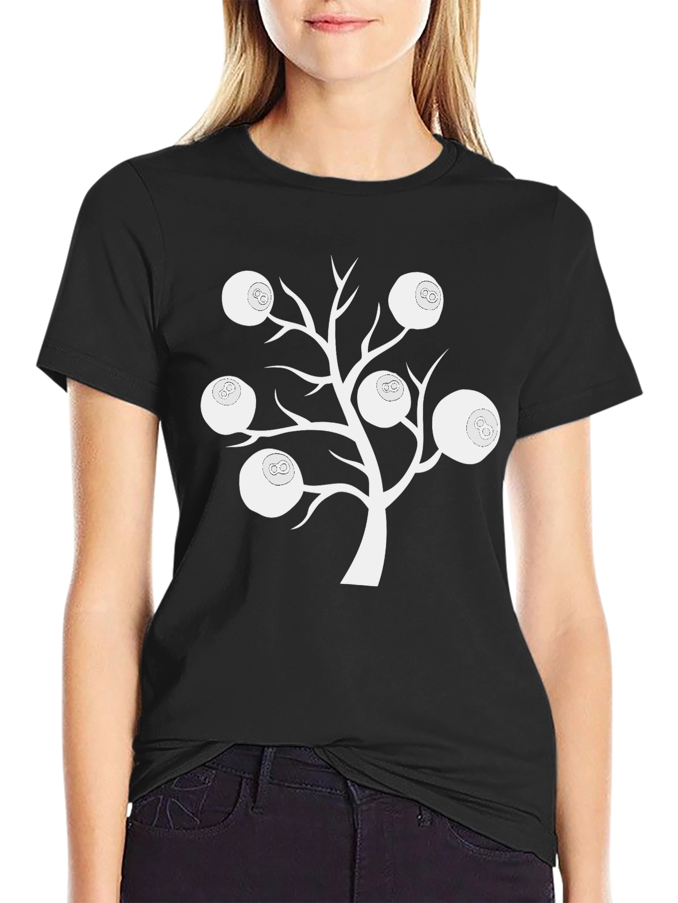 Unique Billiard Ball Tree Graphic T-Shirt