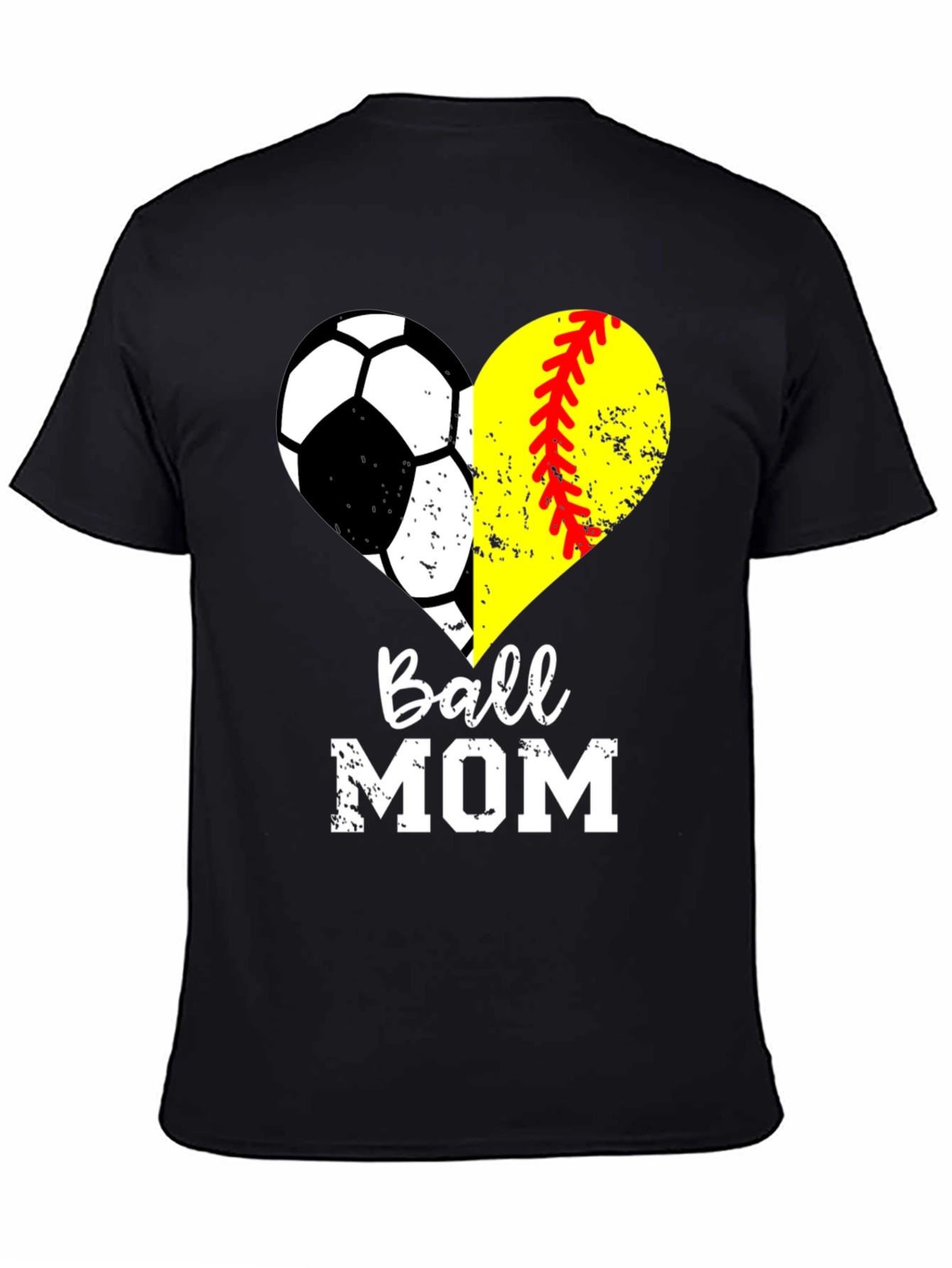 Ball Mom Heart Graphic T-Shirt