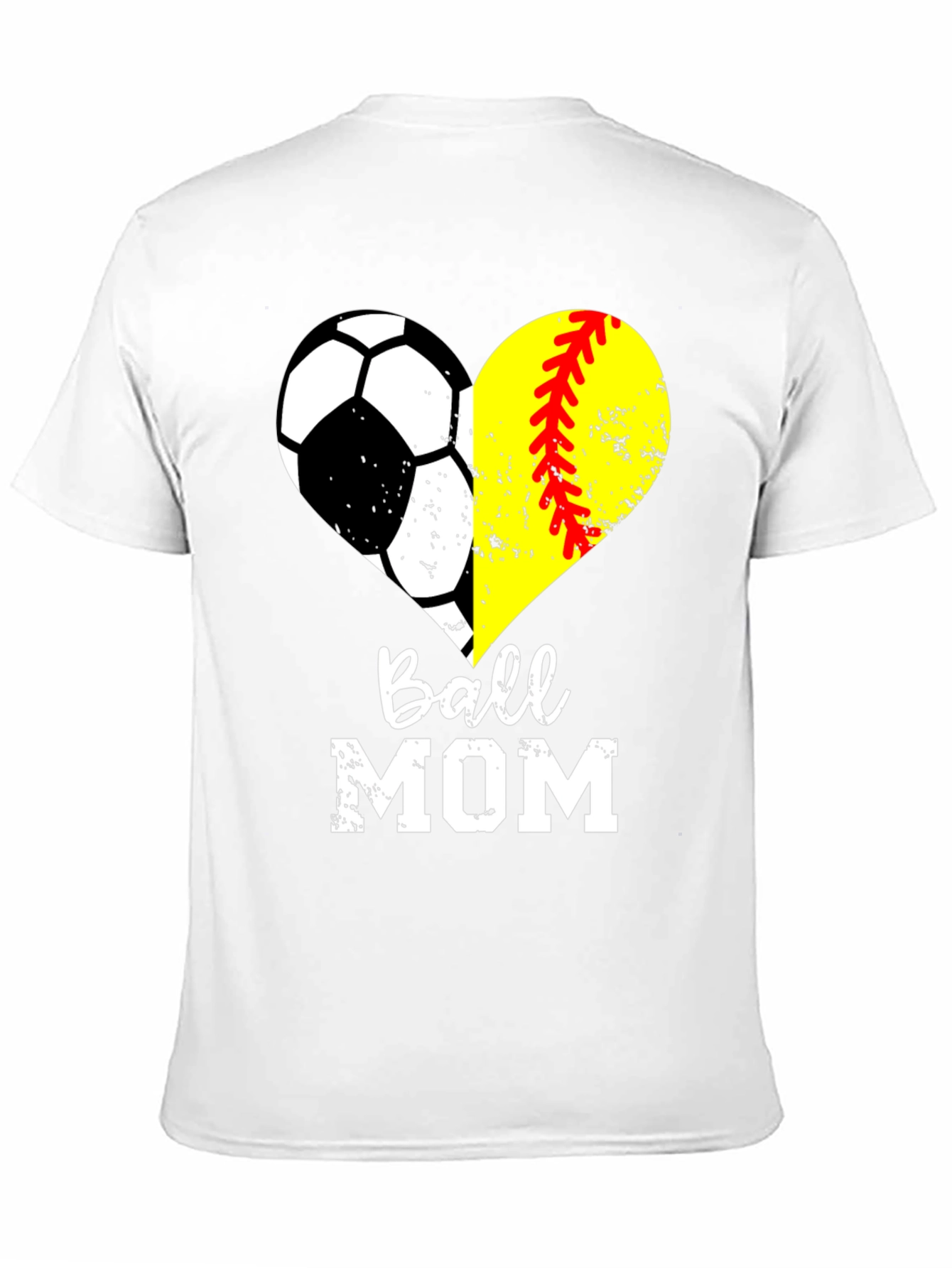 Ball Mom Heart Graphic T-Shirt