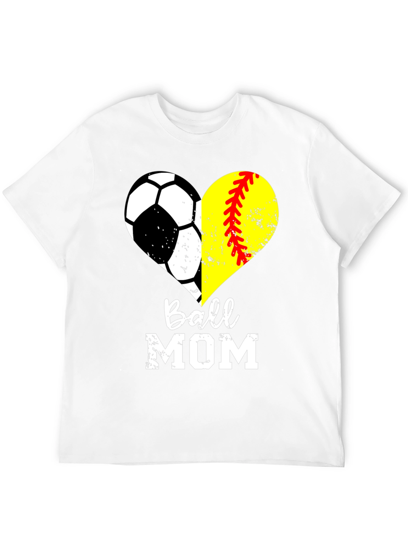 Ball Mom Heart Graphic T-Shirt