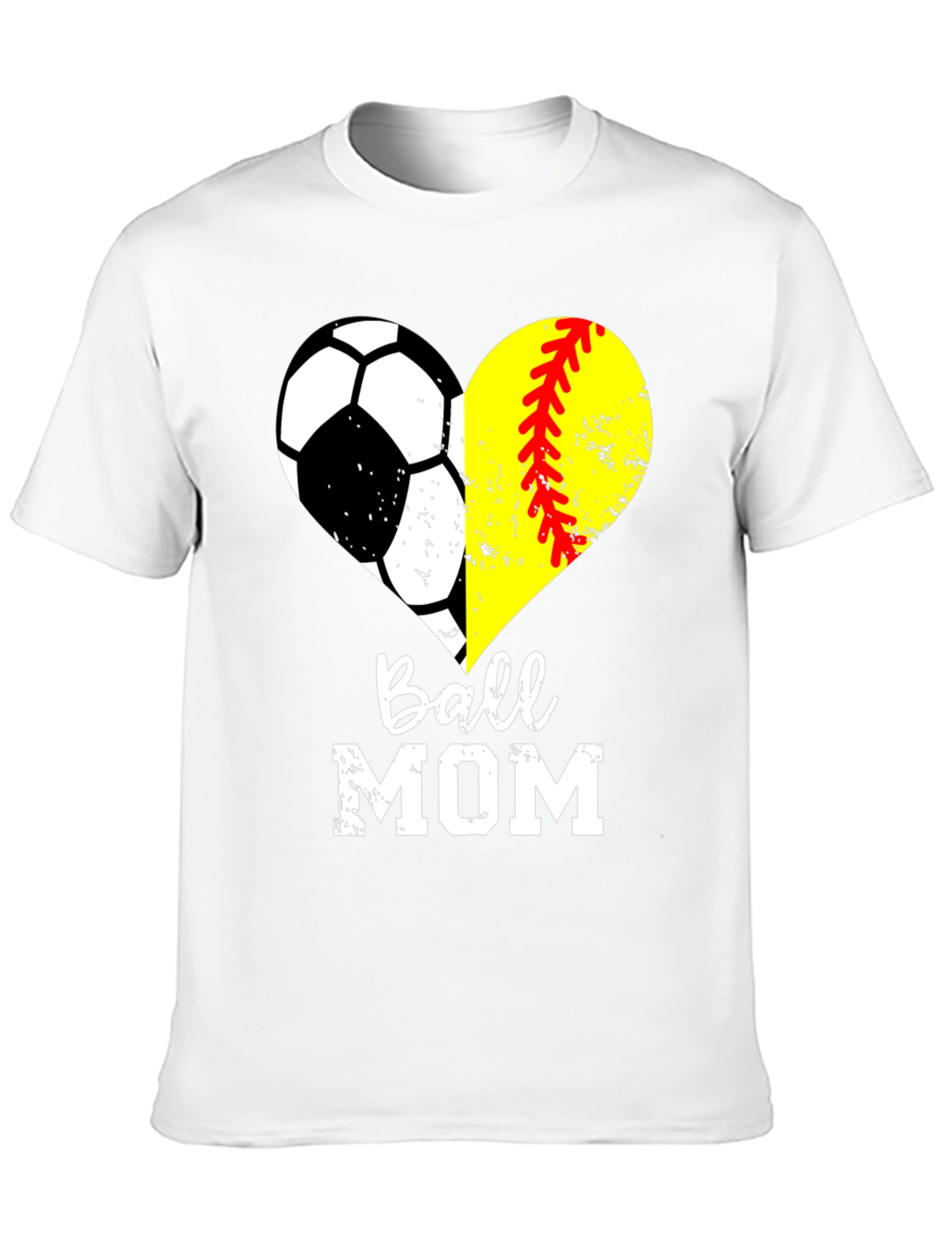 Ball Mom Heart Graphic T-Shirt