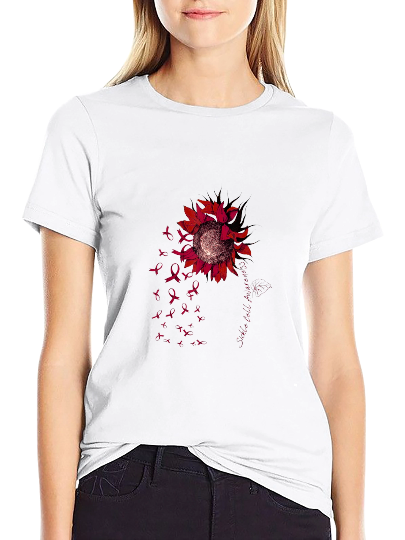 Sunflower Breast Cancer Awareness T-Shirt