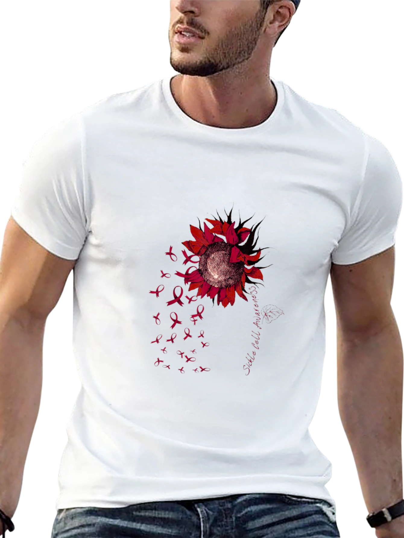 Sunflower Breast Cancer Awareness T-Shirt
