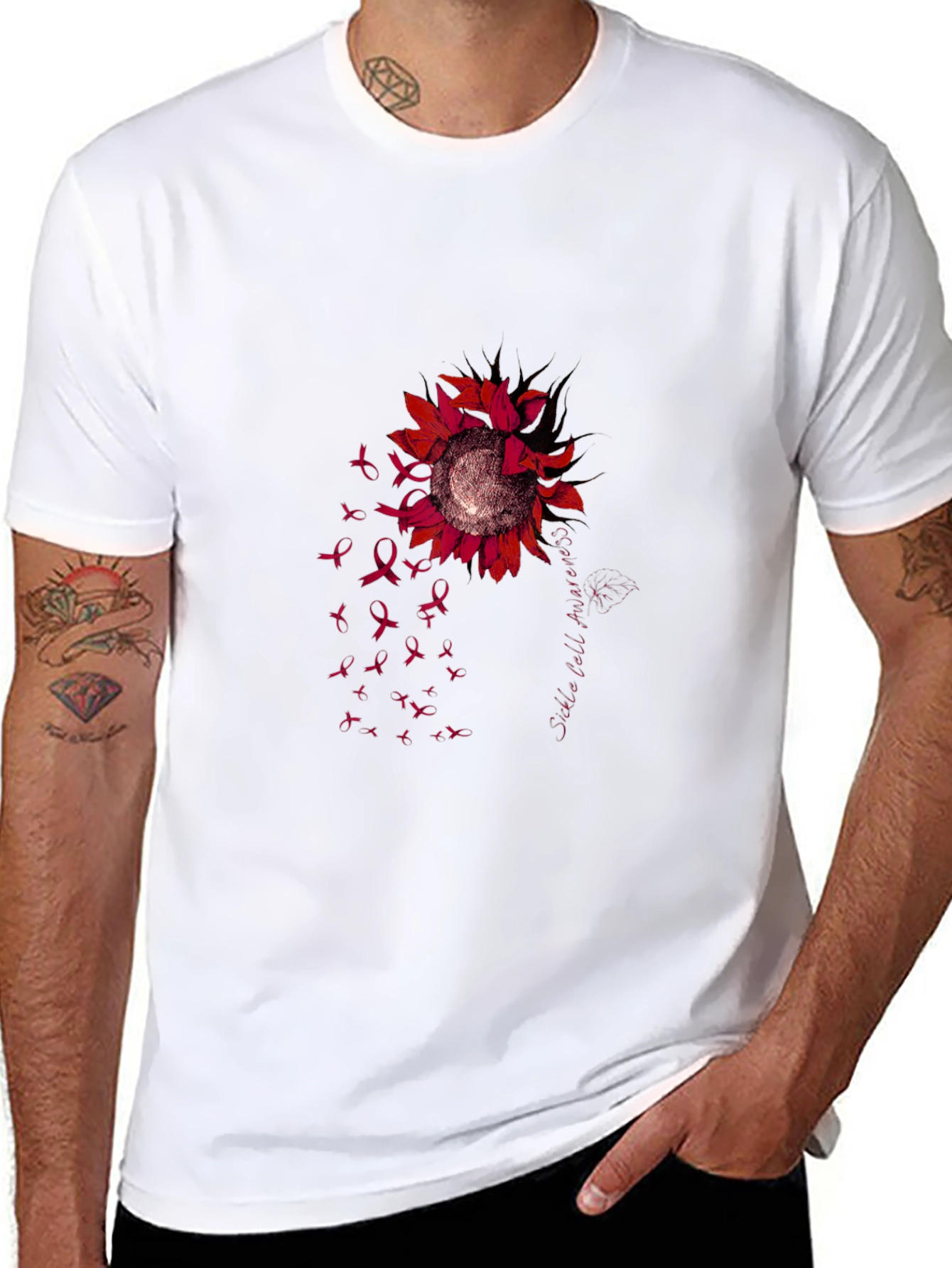 Sunflower Breast Cancer Awareness T-Shirt