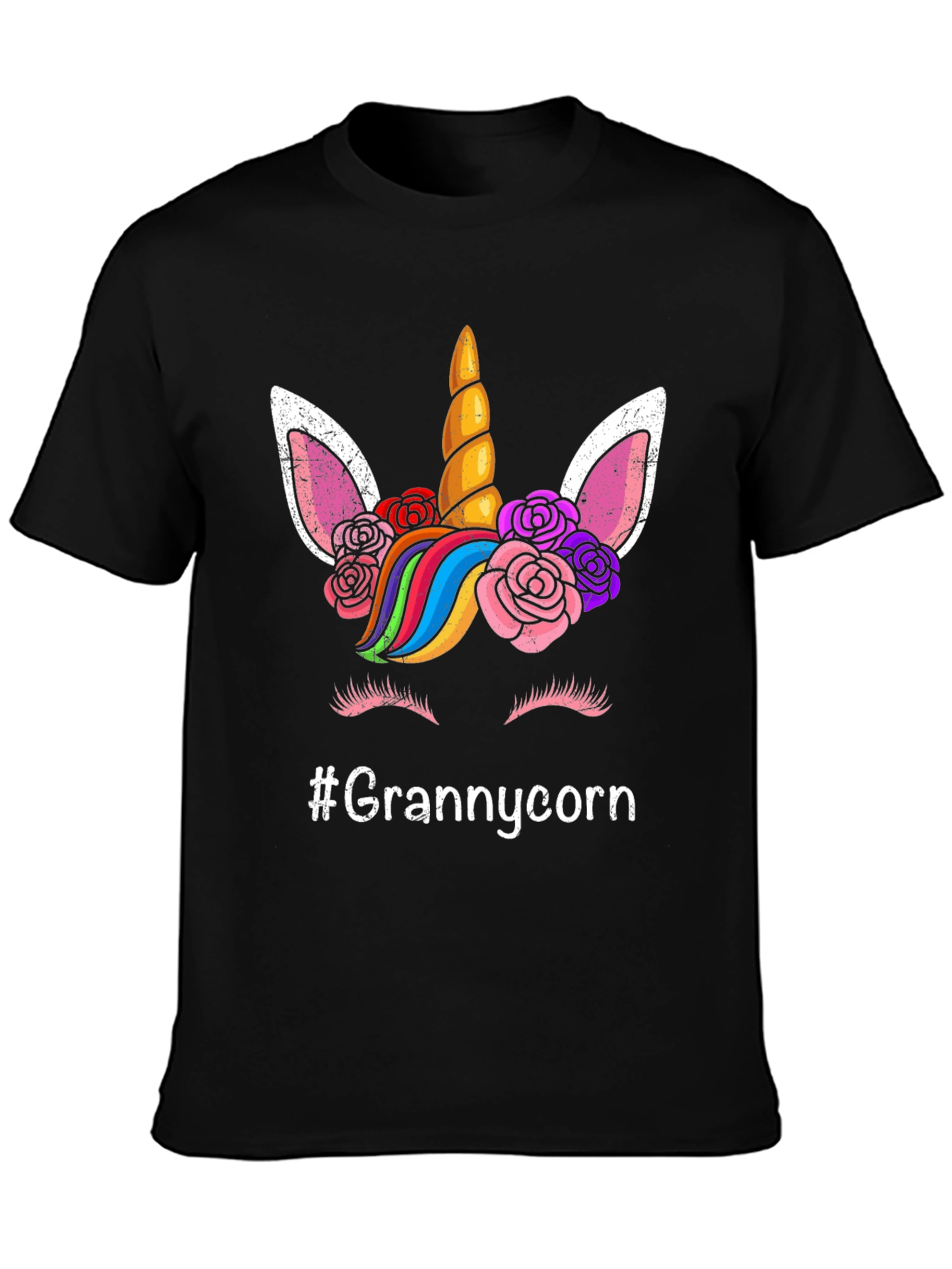 Grannycorn Unicorn Graphic T-Shirt
