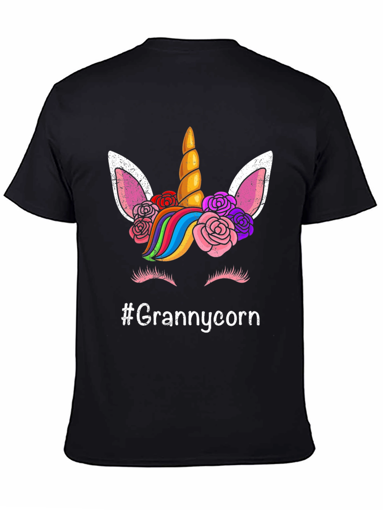 Grannycorn Unicorn Graphic T-Shirt