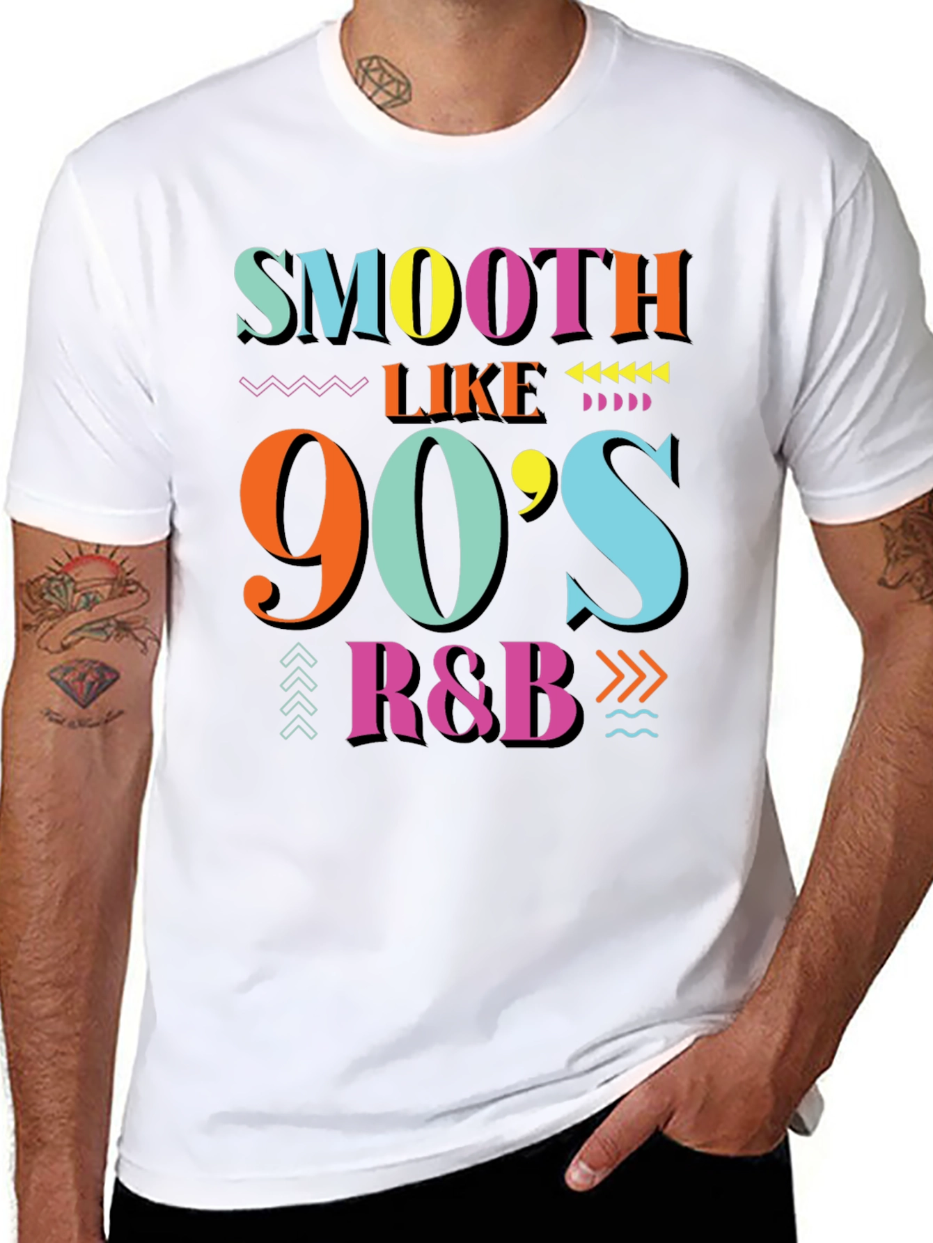 Smooth Like 90s R&B Black Graphic T-Shirt