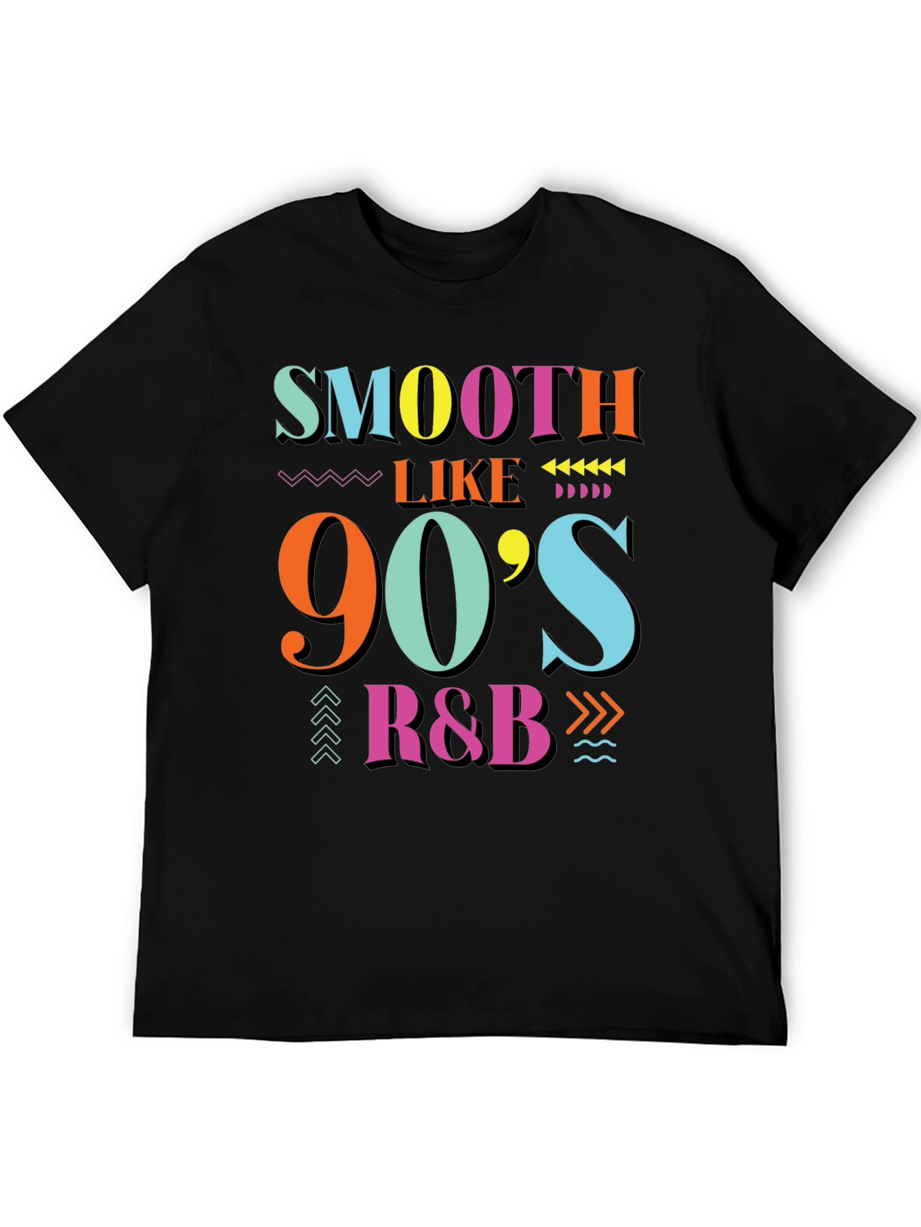 Smooth Like 90s R&B Black Graphic T-Shirt