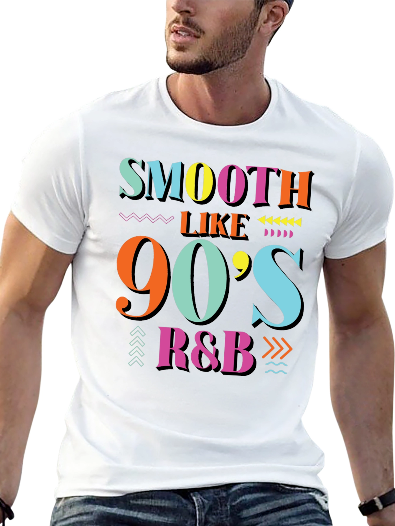 Smooth Like 90s R&B Black Graphic T-Shirt