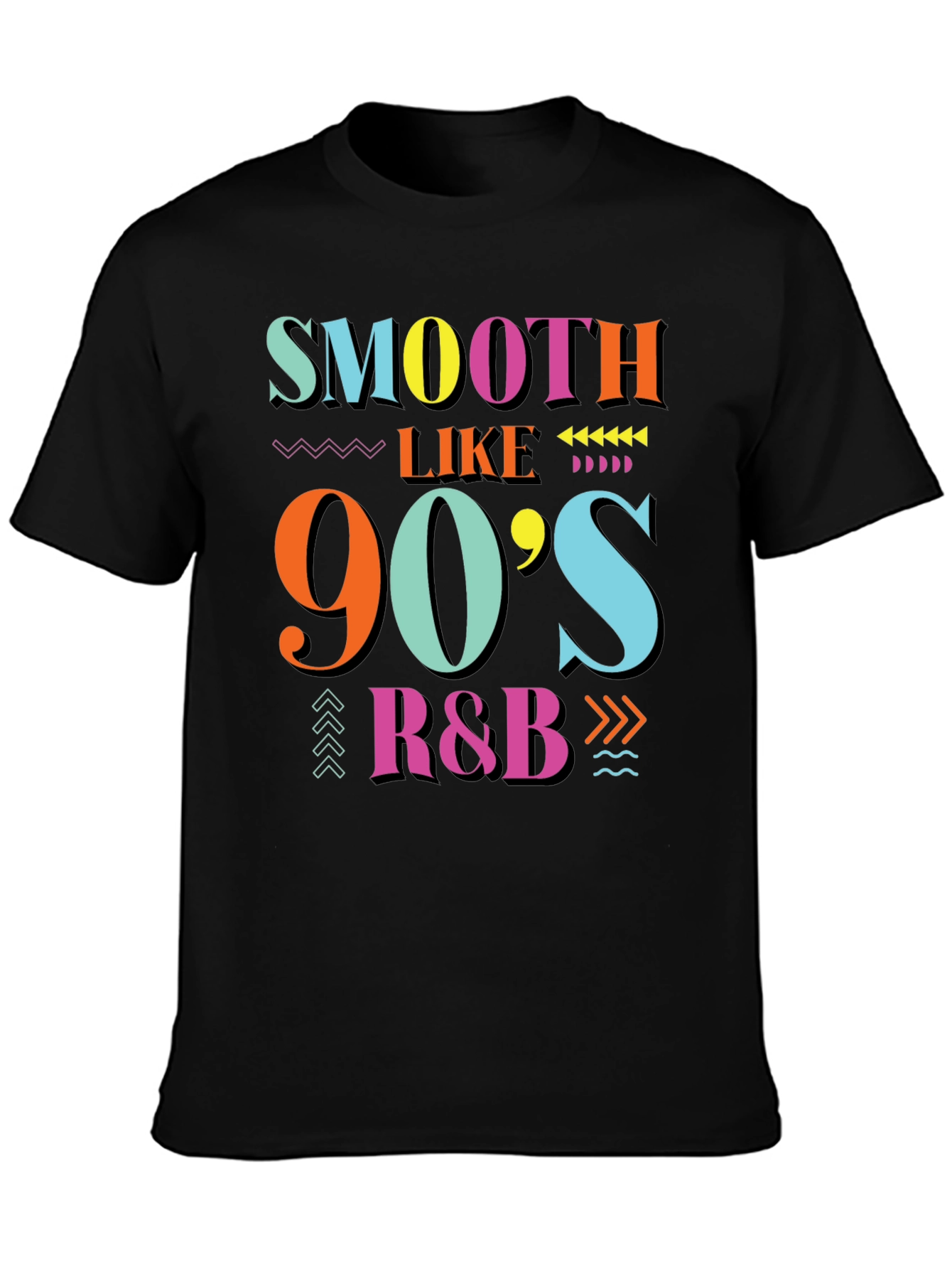 Smooth Like 90s R&B Black Graphic T-Shirt