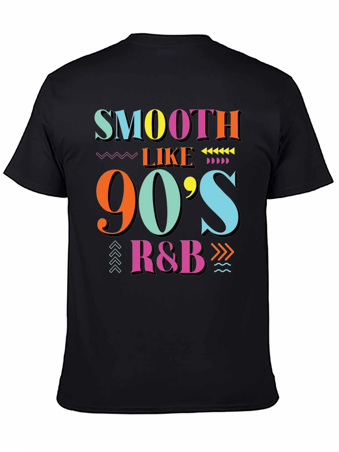 Smooth Like 90s R&B Black Graphic T-Shirt