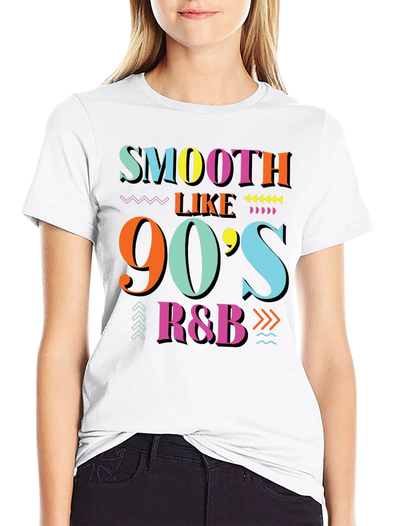Smooth Like 90s R&B Black Graphic T-Shirt