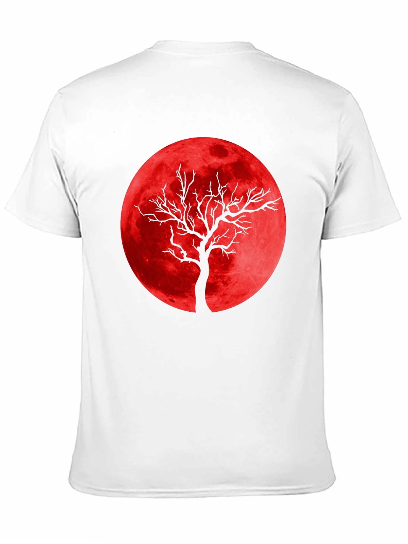 Red Moon Tree Graphic Tee - Unique Design