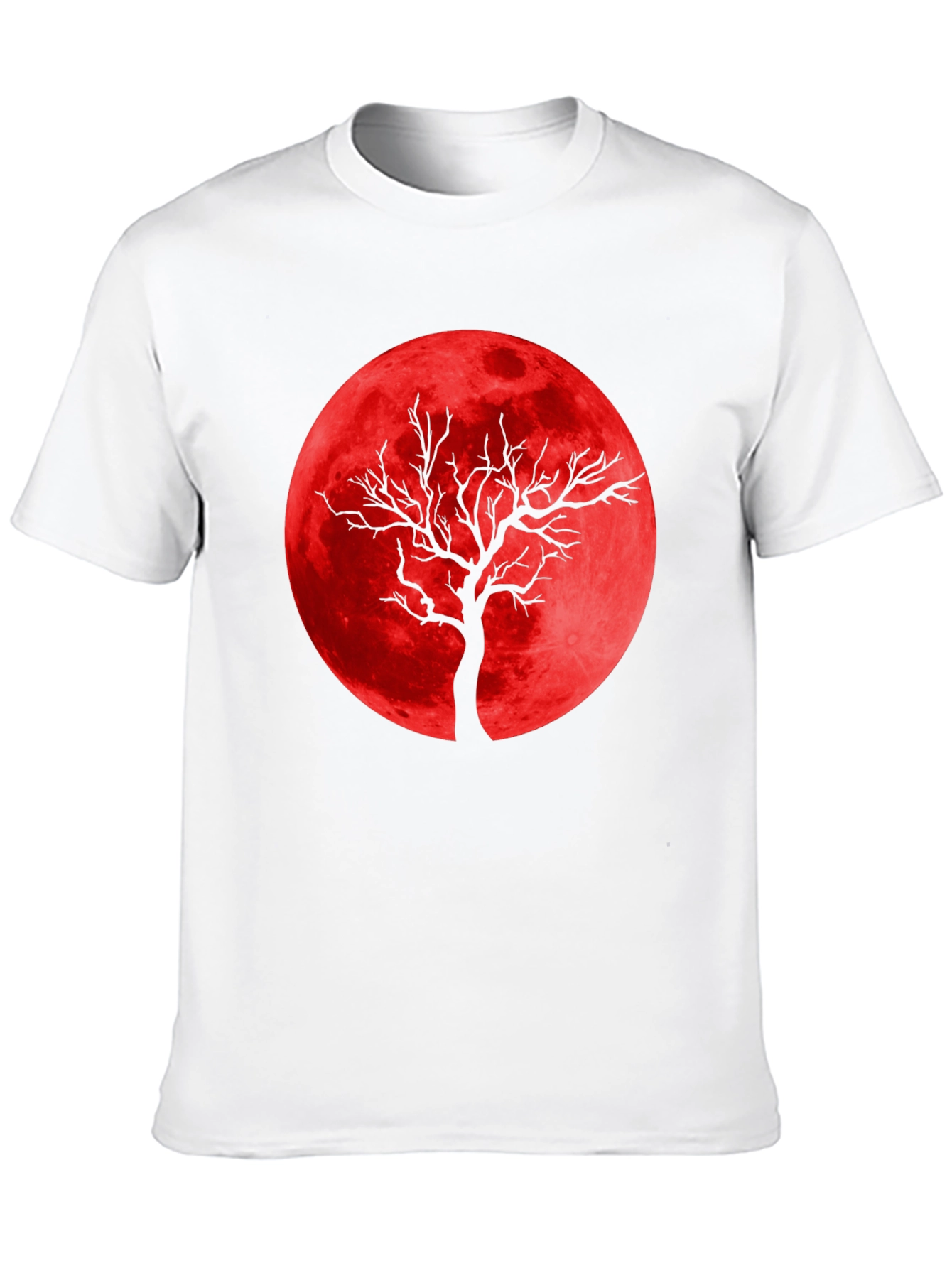 Red Moon Tree Graphic Tee - Unique Design