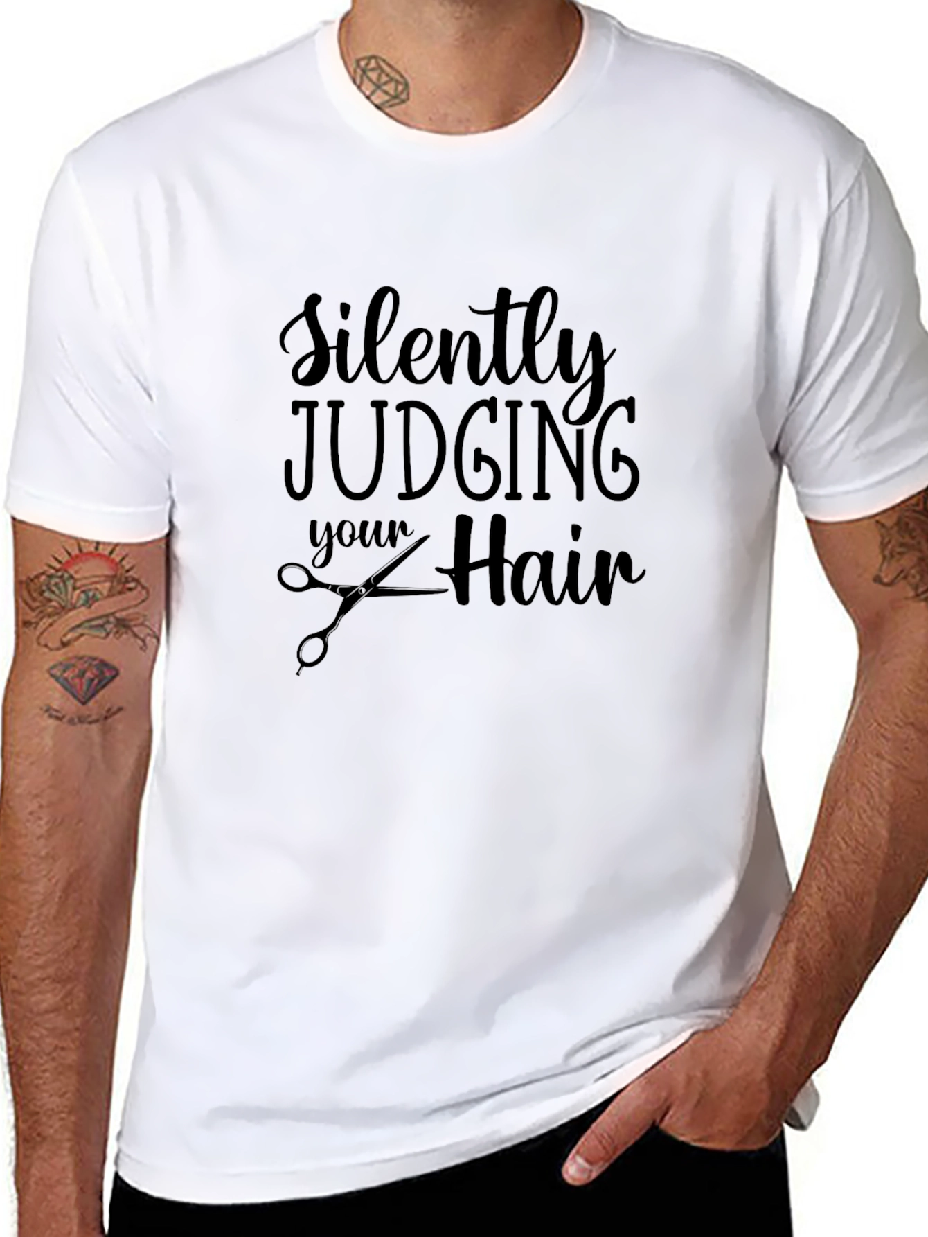 Silently Judging Your Hair Barber T-Shirt